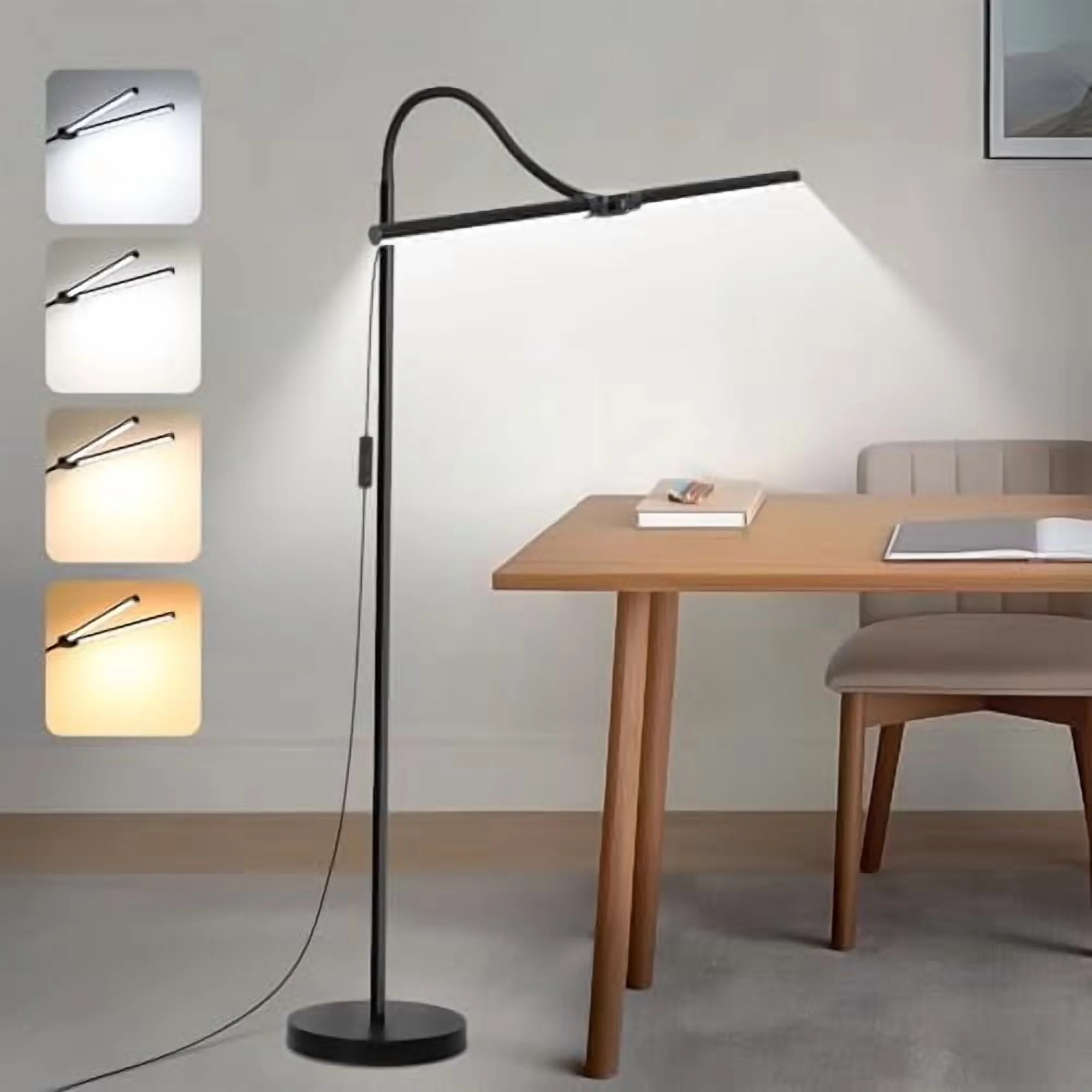 Durable Floor Lamp with LED, 18W, Modern - Metal - Sleek Profile Model 366301