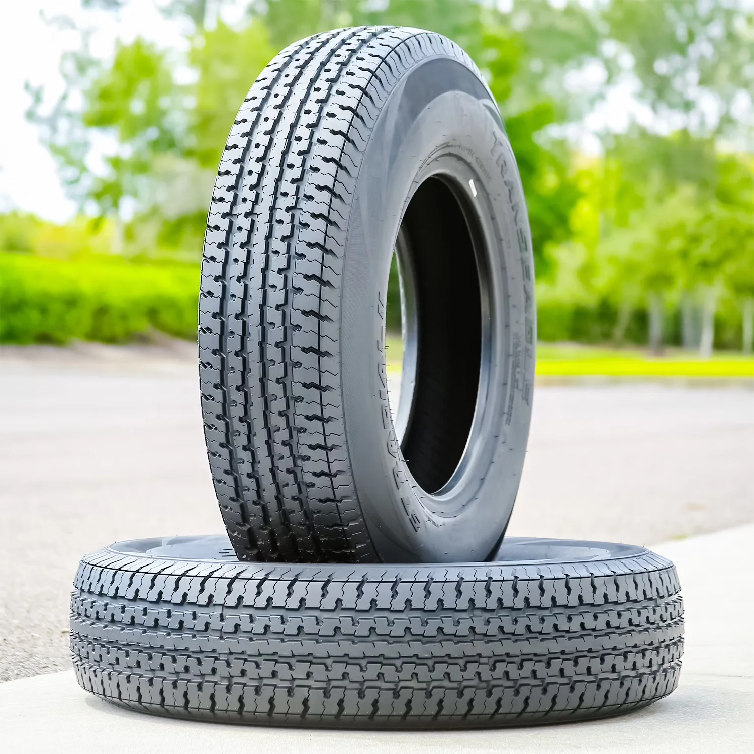 Premium Trailer Tire with Low Maintenance, All-Weather, Wet Or Dry - ST205 Model 7CF272