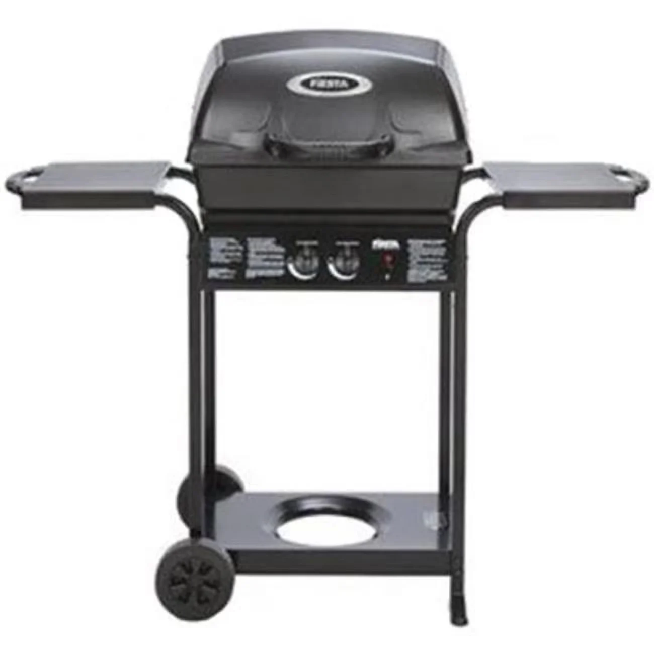 Gas Grill Premium with Warming Rack, Heat resistant front mounted handle - Black Model C24700
