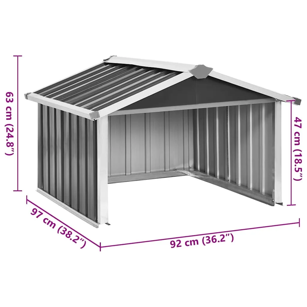 Innovative Shed with Uv Resistant, Waterproof, Color: Anthracite - Black Steel Model D2B8DB