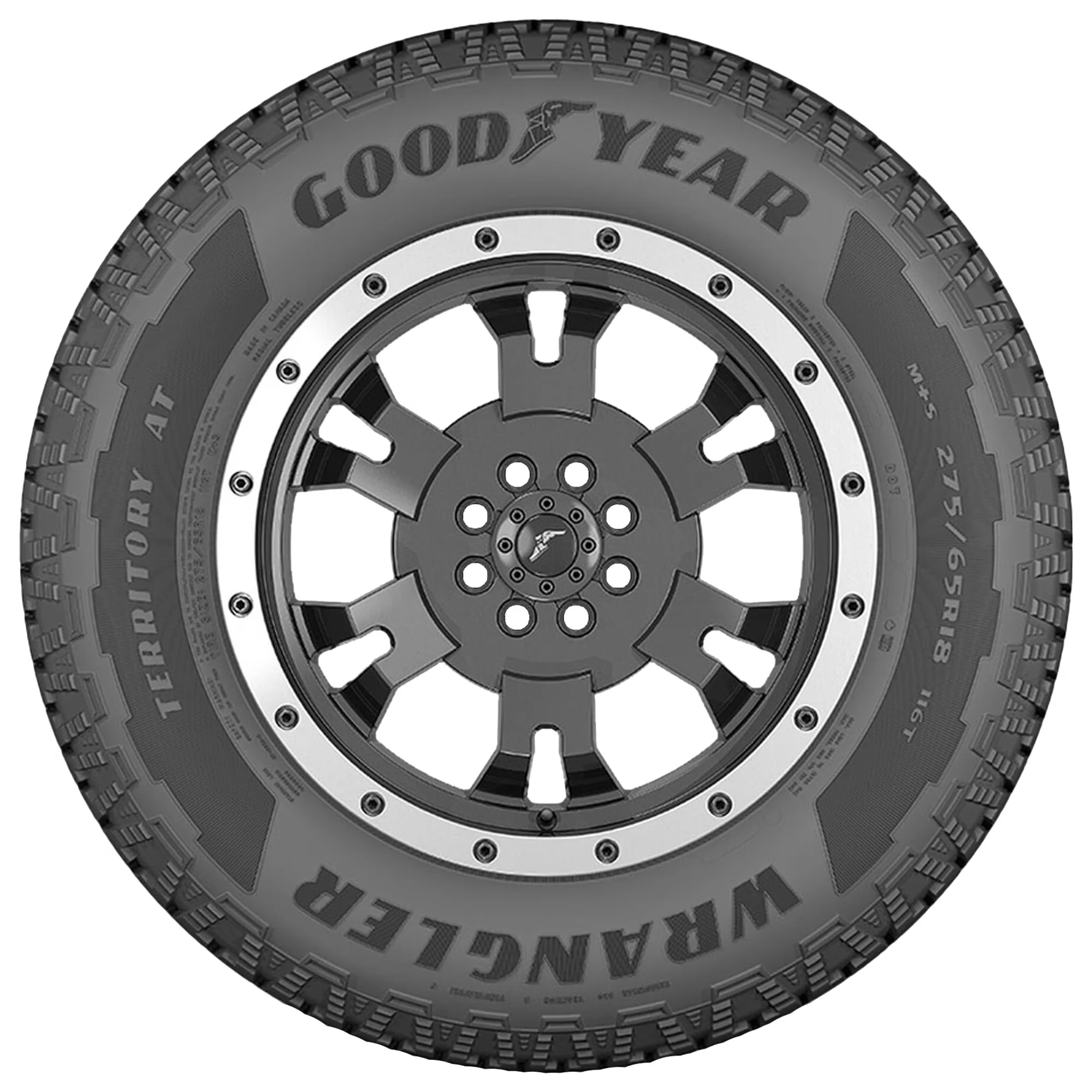Modern Truck Tire with Fits Multiple Makes And Models, Sidewall style: Black Sidewall - Model 418C6D