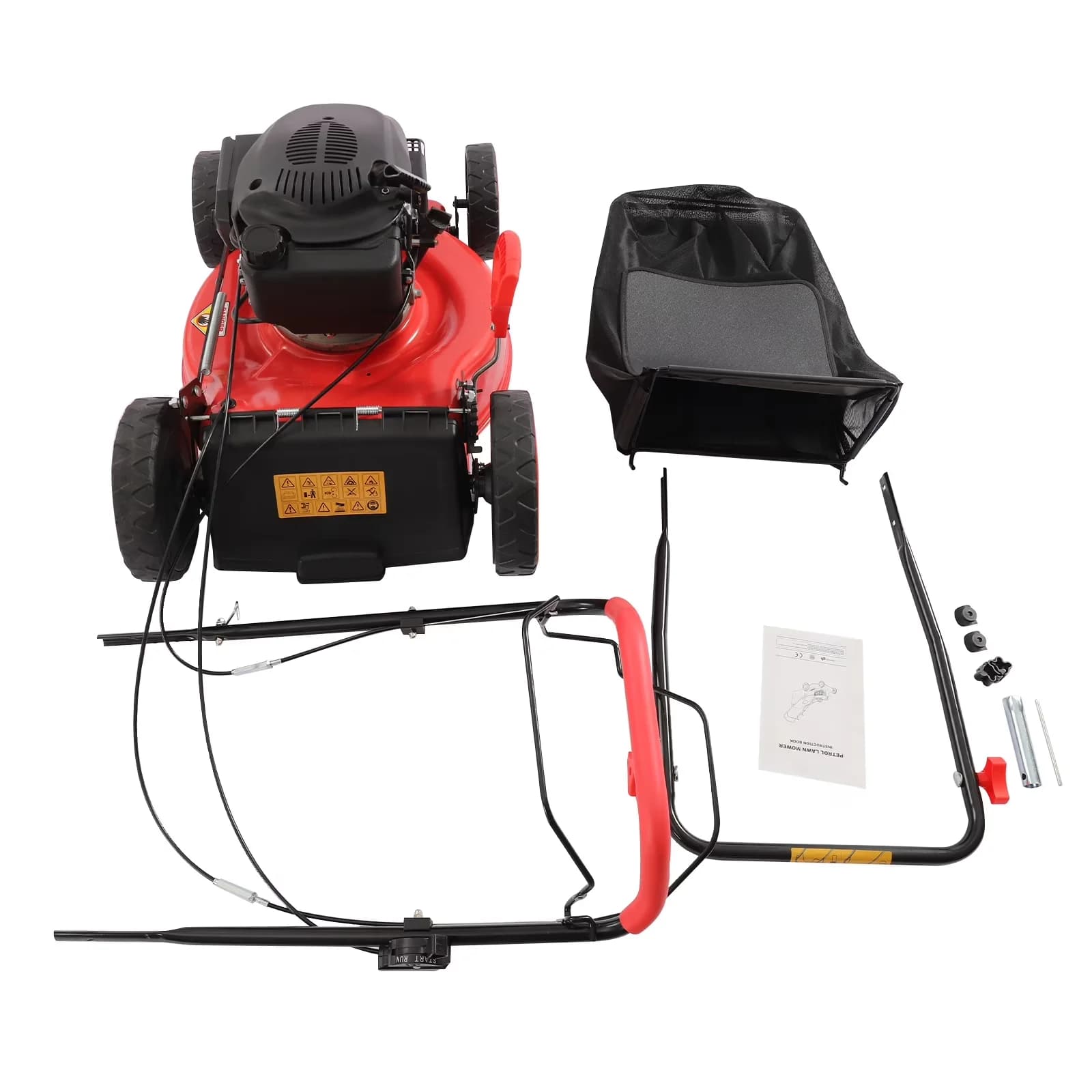 Push Mower Premium with 140CC 4-Stroke Self-Propelled Gas Lawn - Black Model 67E278