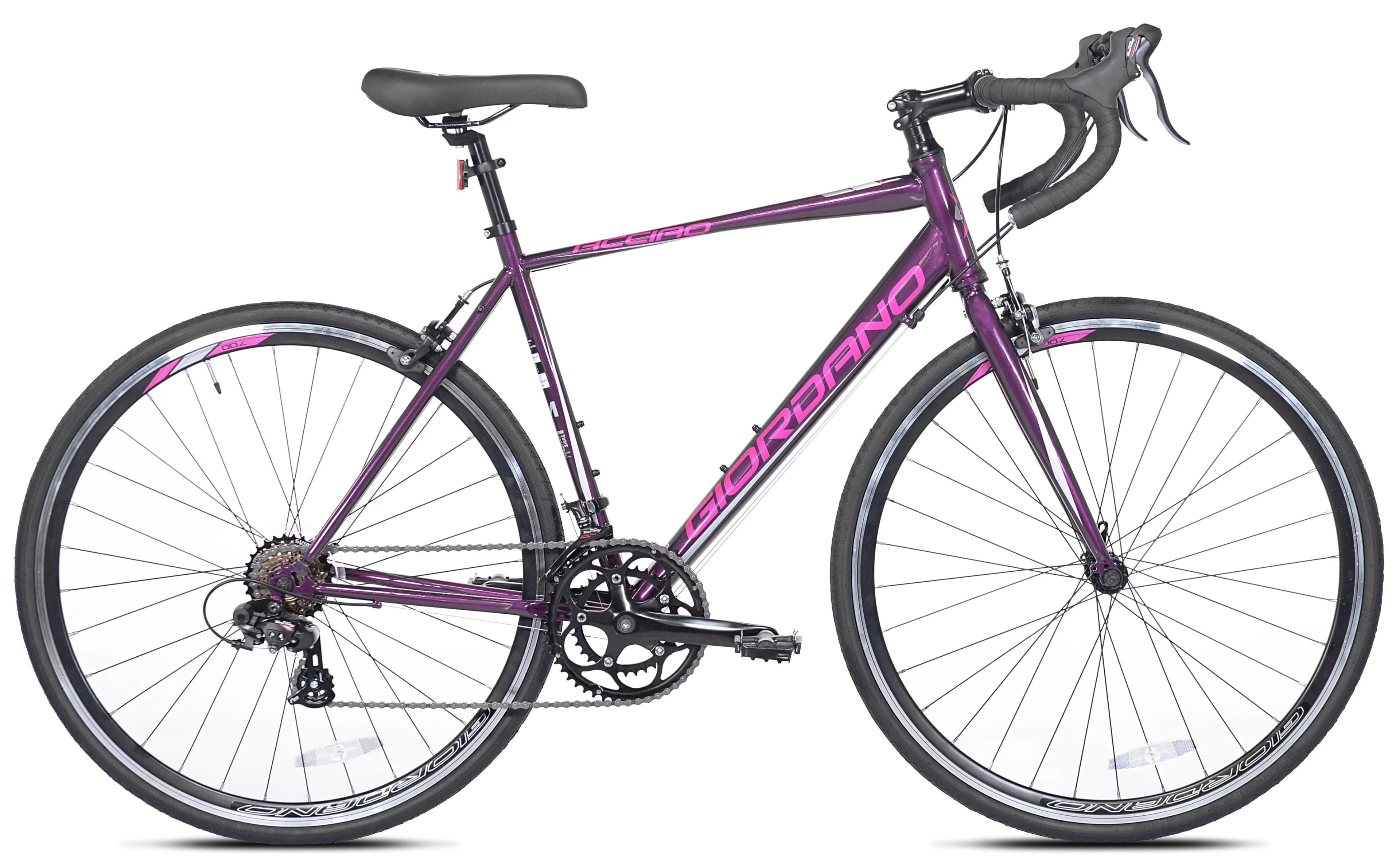 Modern Road Bike with Adjustable Seat Height, Lightweight, Hi-Tensile Steel Fork - Purple Model 9E5E54
