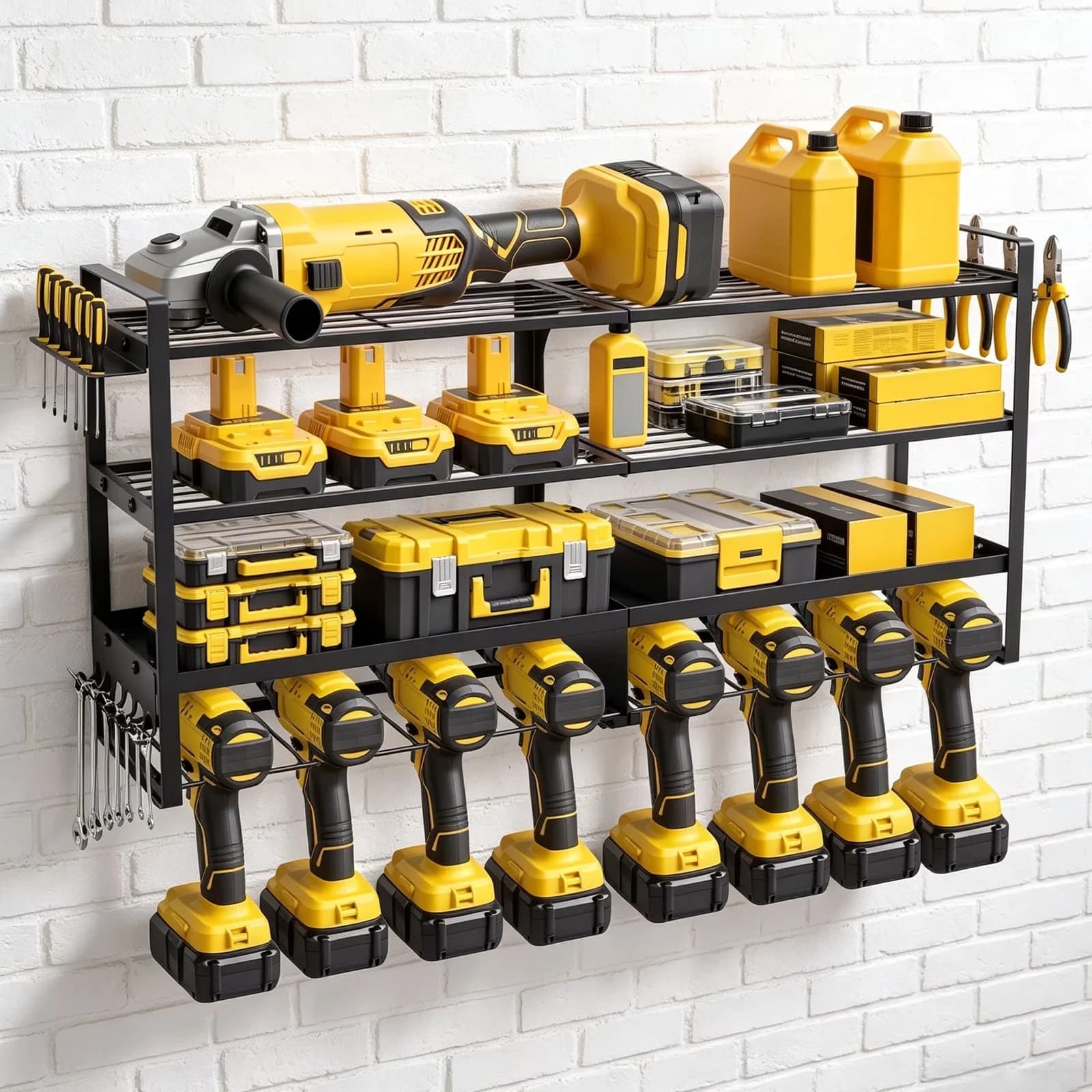 Garage Storage Supply Professional with Fall Protection, Dustproof - Black Metal Model 1DB7C6