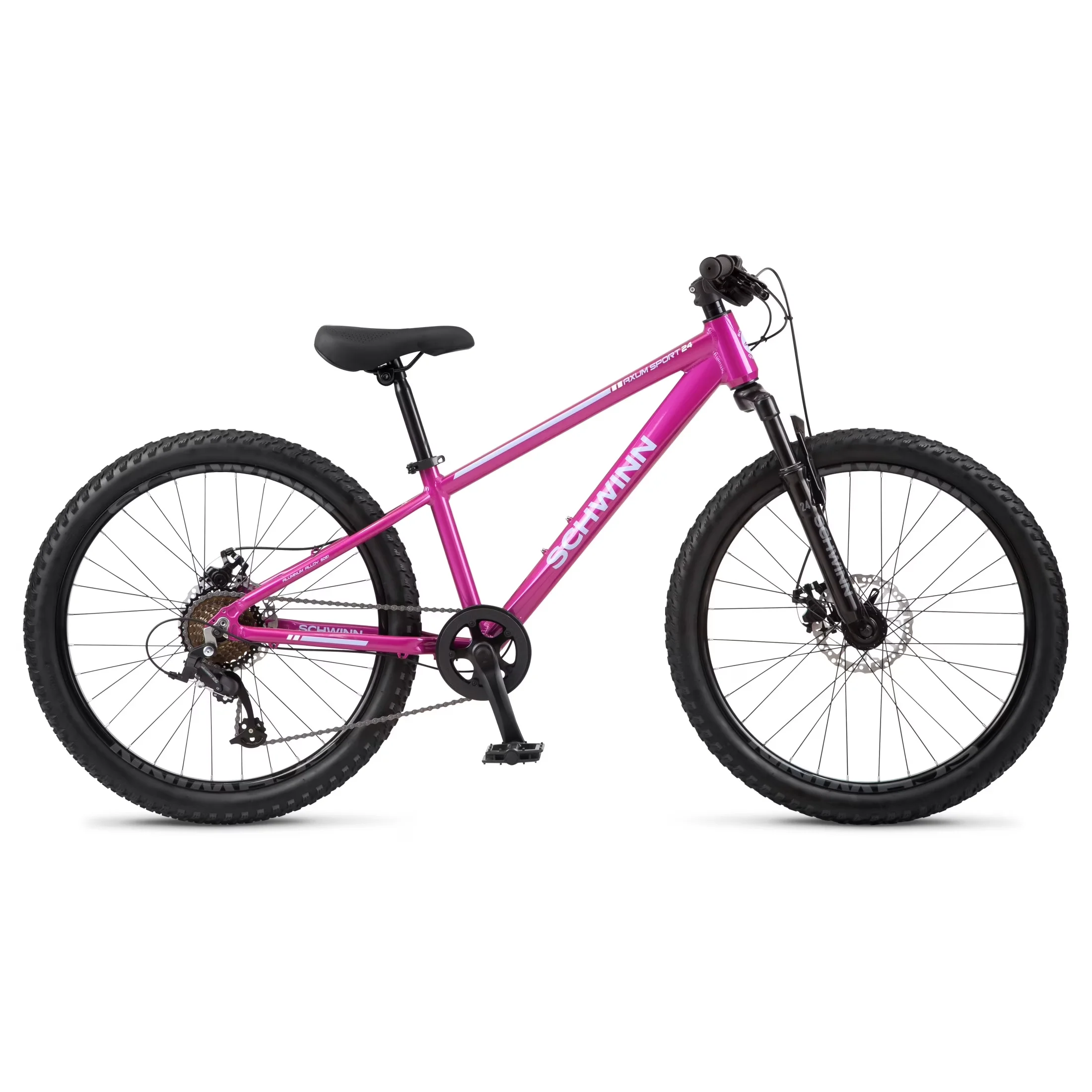 Classic Mountain Bike with Adjustable Seat Height, Axum Sport Youth Unisex 24-in. - Pink Model 411AC0