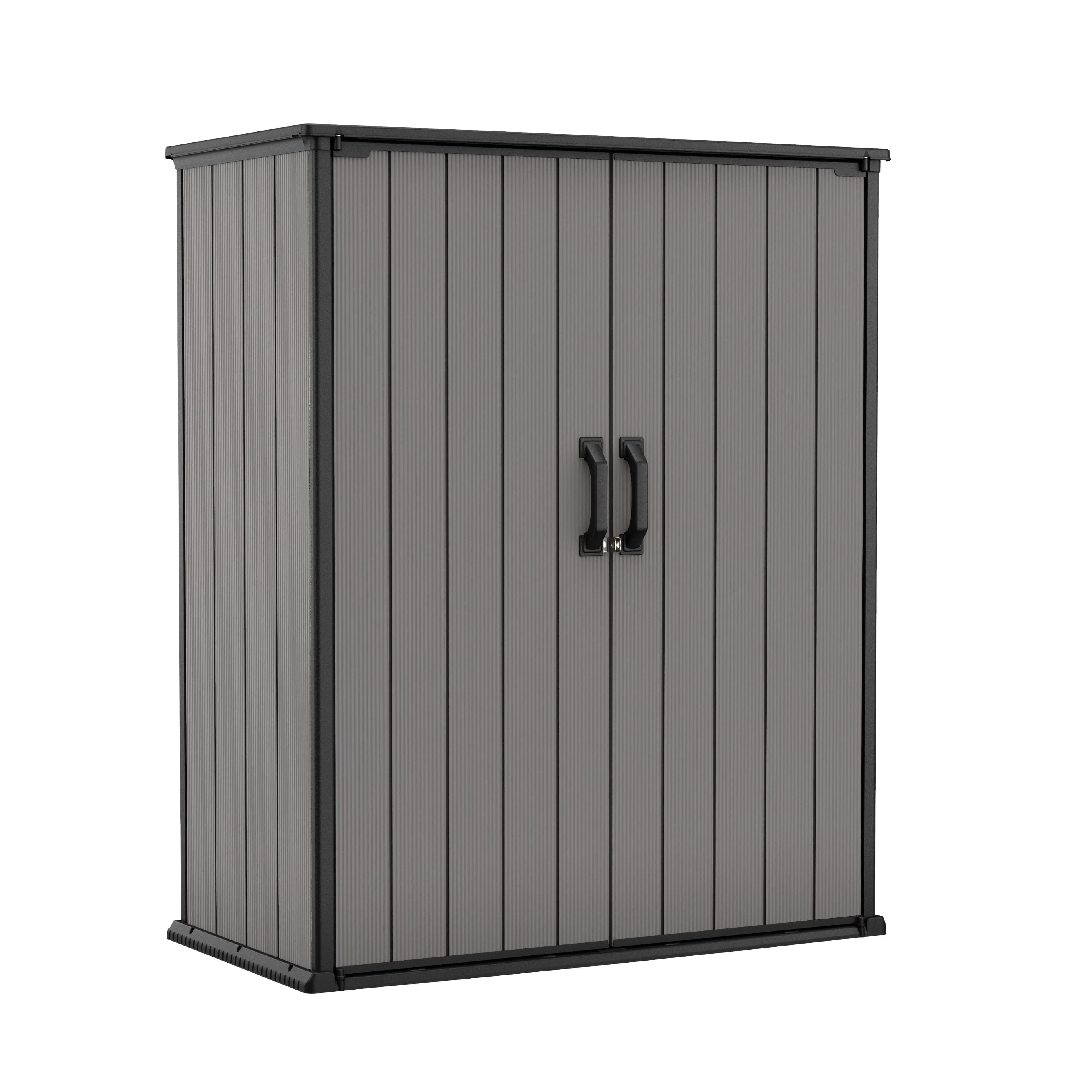 Essential Shed with Uv Resistant, Grey - Black Resin Premier for General Purpose Model 032EC2