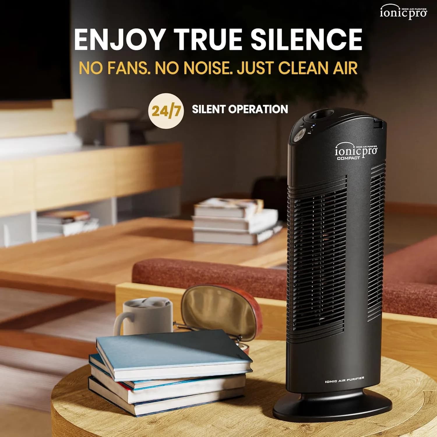 Sleek Air Purifier with Filter Change Indicator, Energy efficient--low power consumption. - Model 823884