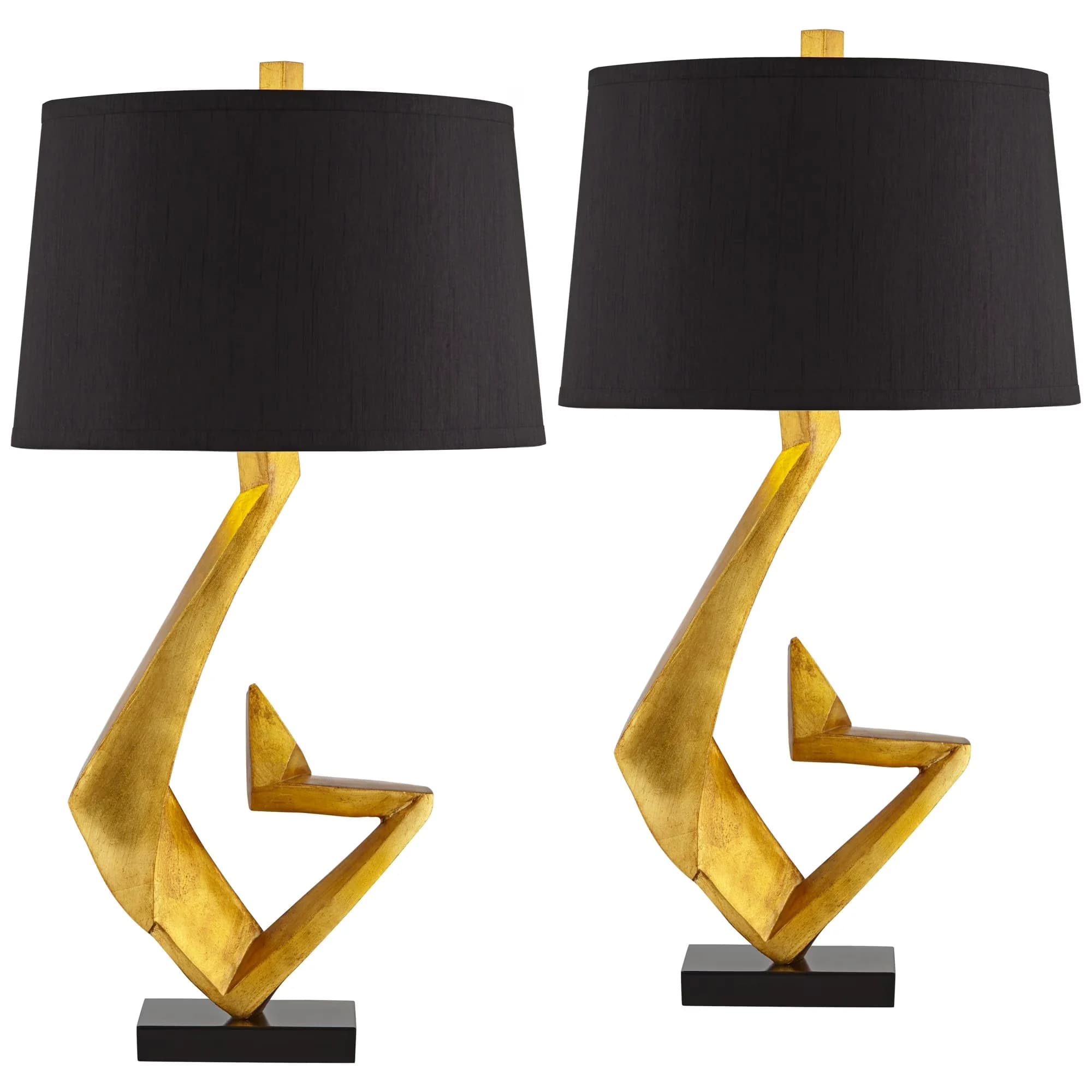 Professional Lamp Set with Incandescent - Cast Resin Gold 1/2 - Durable Build Model 17FE24