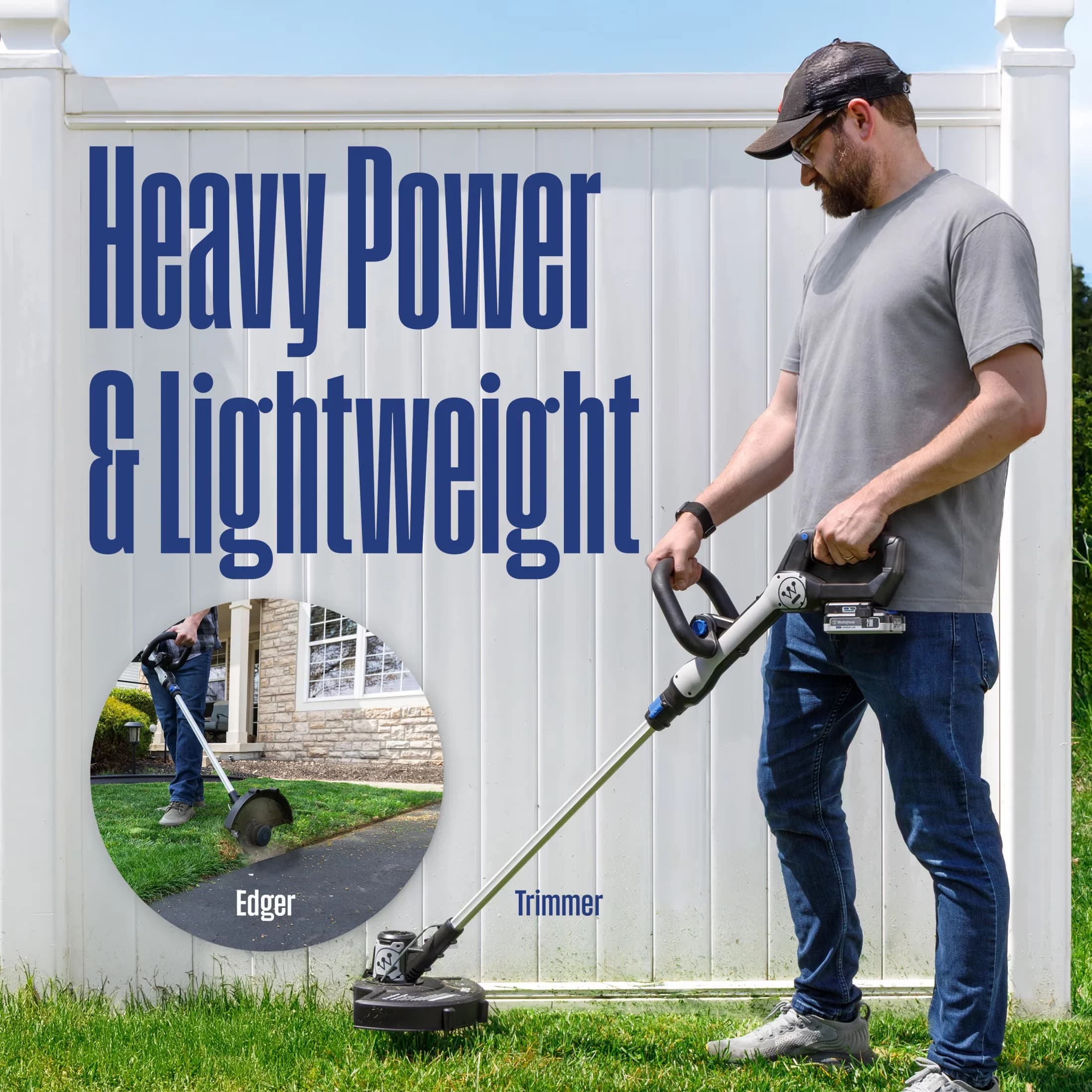 String Trimmer Essential with Battery, 20V, 20V 2-in-1 Cordless and Edger - Black Model BE6F8A