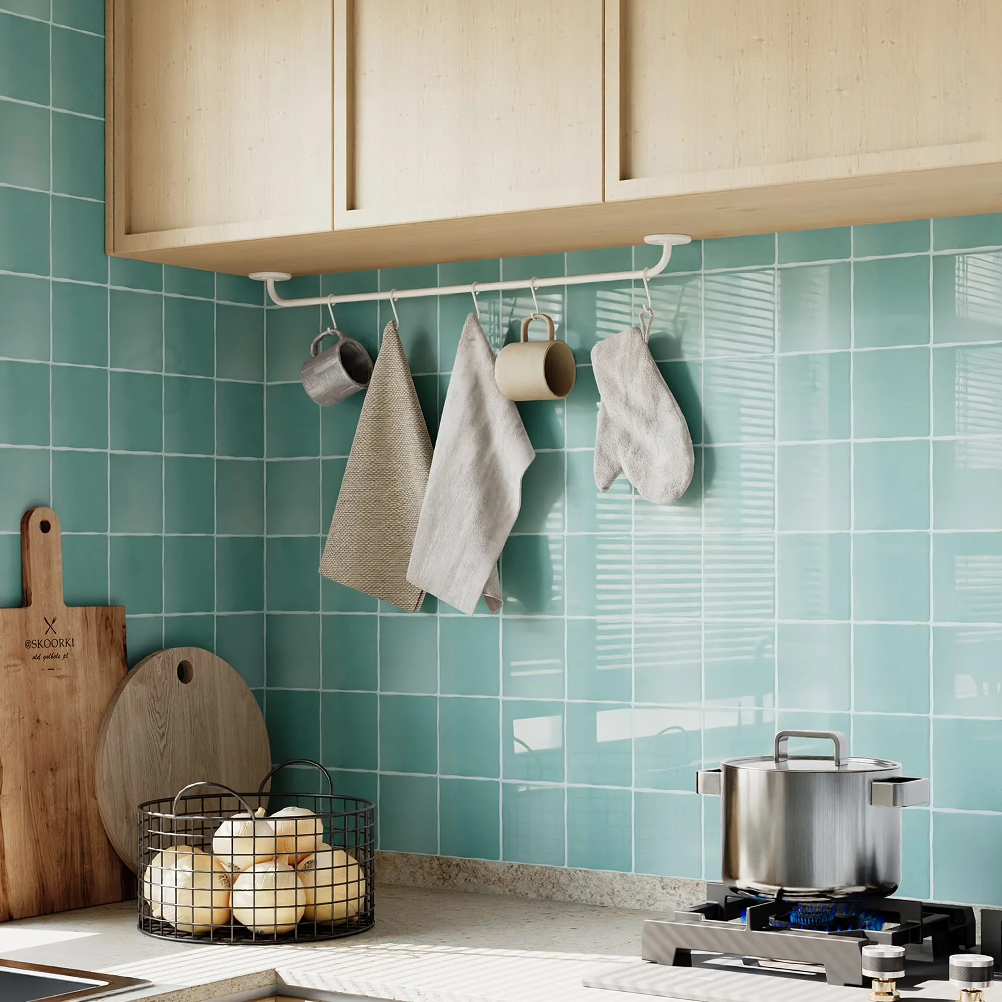Durable Wallpaper Wall Decals Wall Covering with Waterproof, Blue, 9”x9” - Blue Vinyl Model 365D96