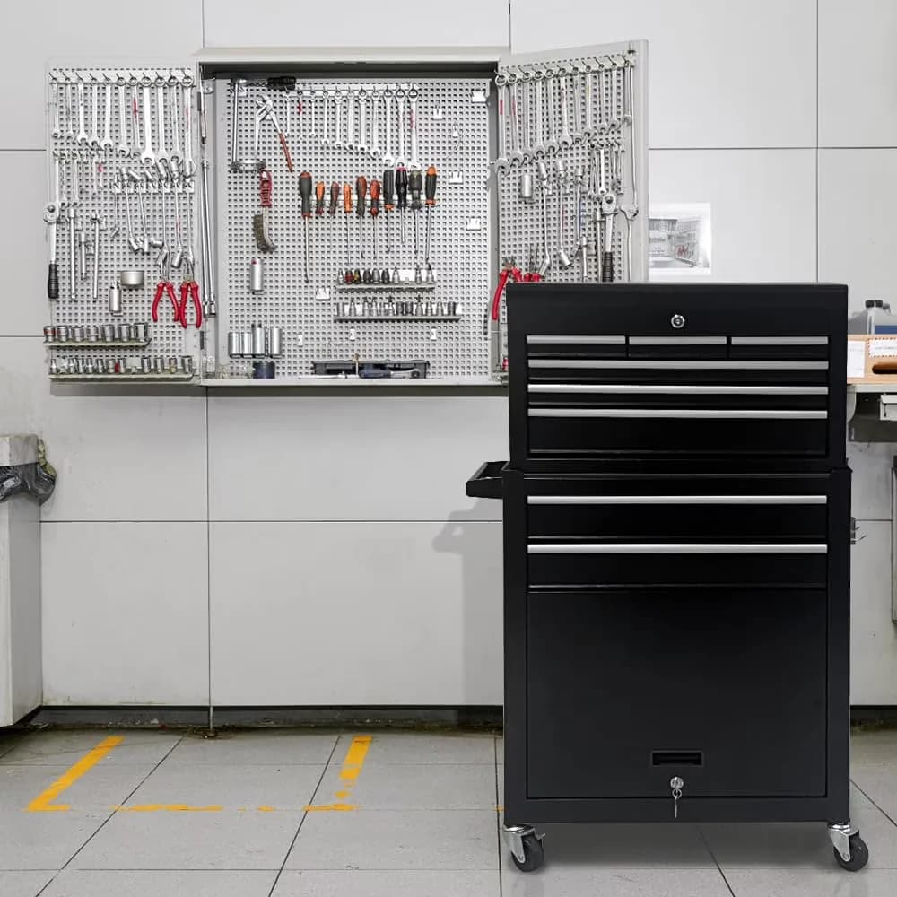 Toolstorage Innovative with Rolling, Lockable, Storage - Metal 8-Drawer for Garage Model 218151