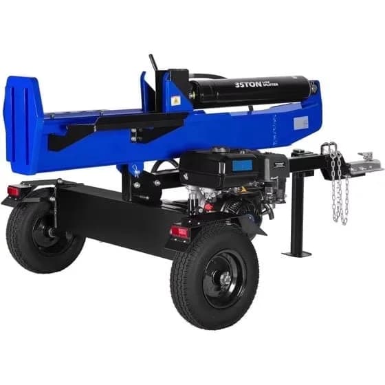 Classic Logsplitter with Wheeled, Towing Connections, 40-T Gas Log Splitter Full Beam - Blue Model B816A8