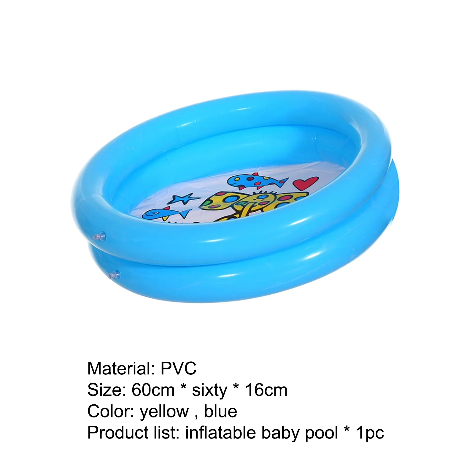 Innovative Inflatable Pool with Thicken Blow Up PVC Round Swimming - Blue Model 1A11D1