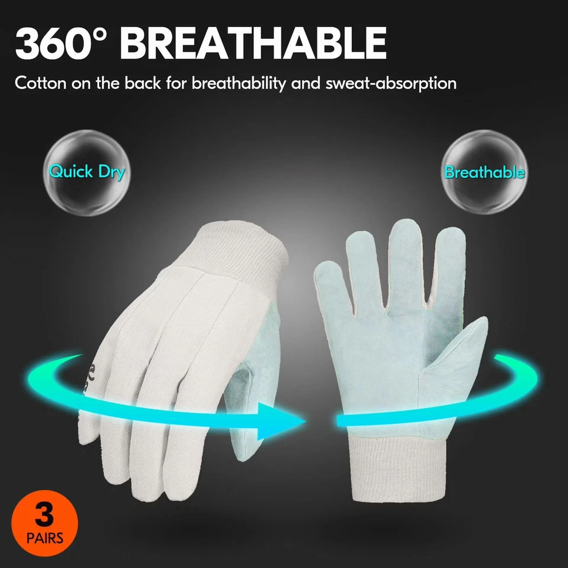 Premium Protective Equipment with Garden Gloves (Cb2354) - Cotton, Leather Model 817B92
