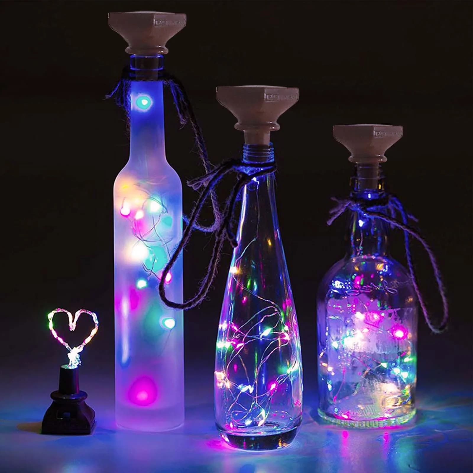 Premium Novelty Light with LED, Battery, Solar Wine Bottle Lights Outdoor - Model FA8511