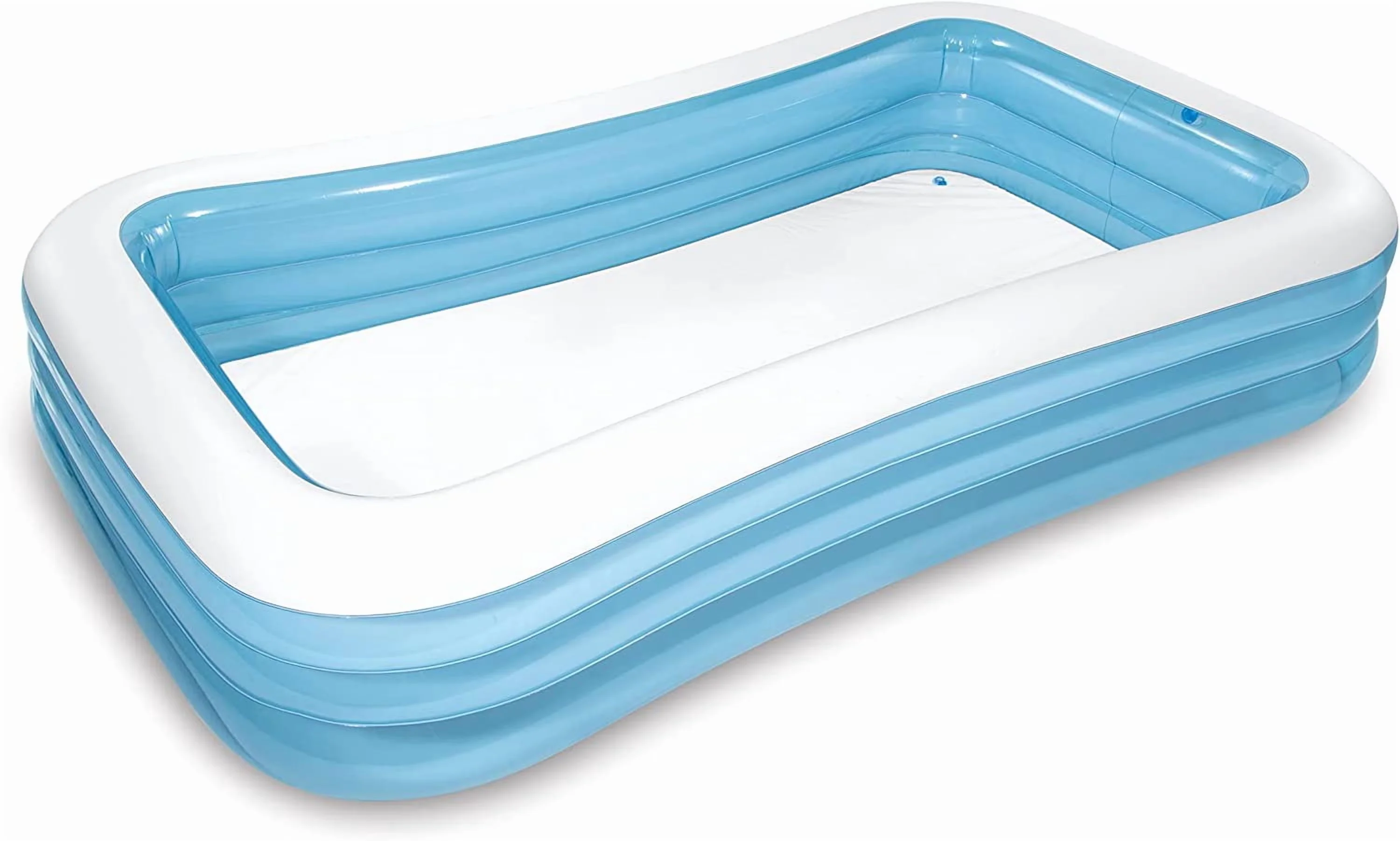 Modern Inflatable Pool with Family Above Ground 120x72x22 in Blue - Blue Model EC7131