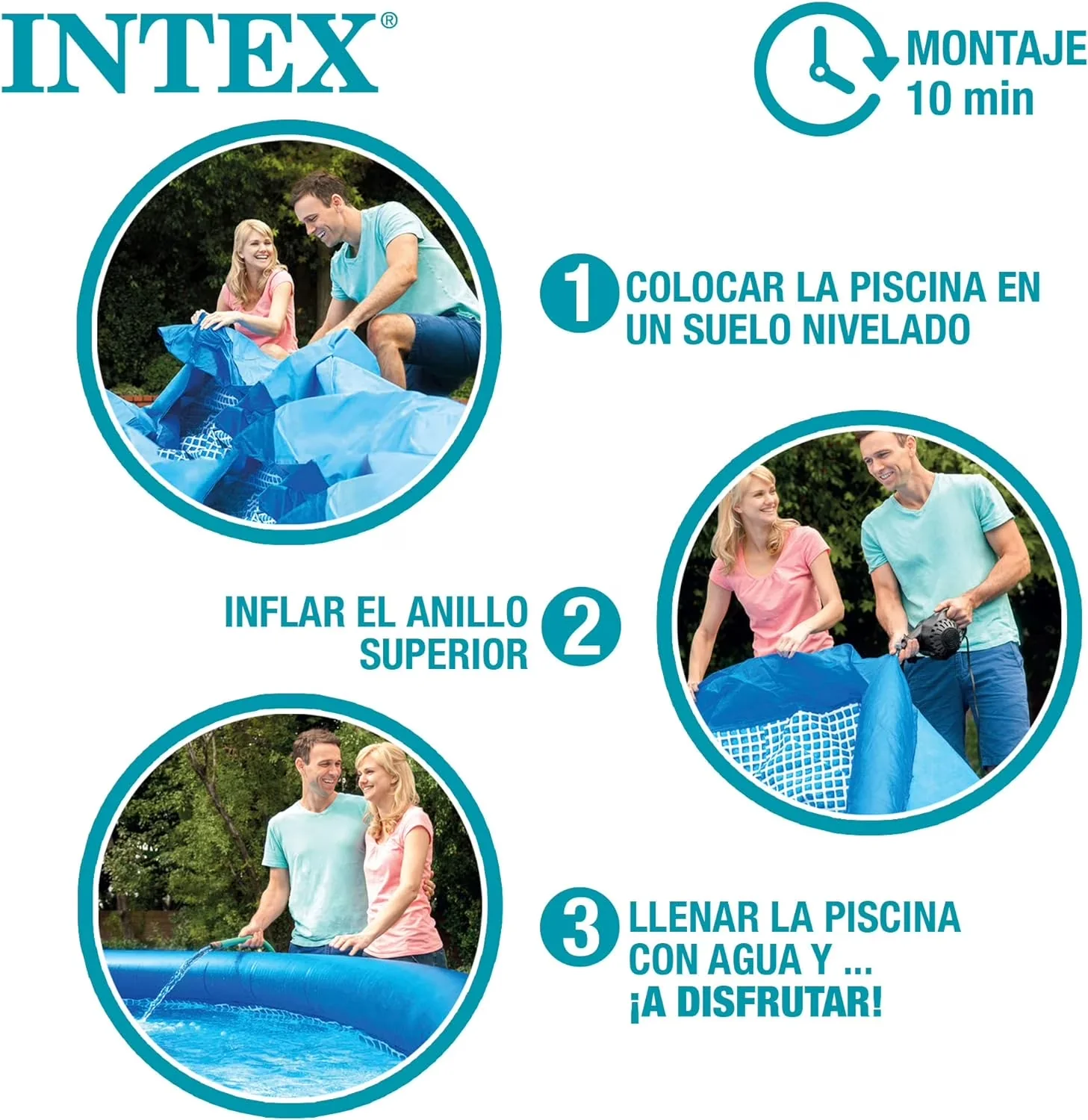 Reliable Inflatable Pool with Puncture Resistant - Blue 28120EH - Residential Grade Model 9C39A1