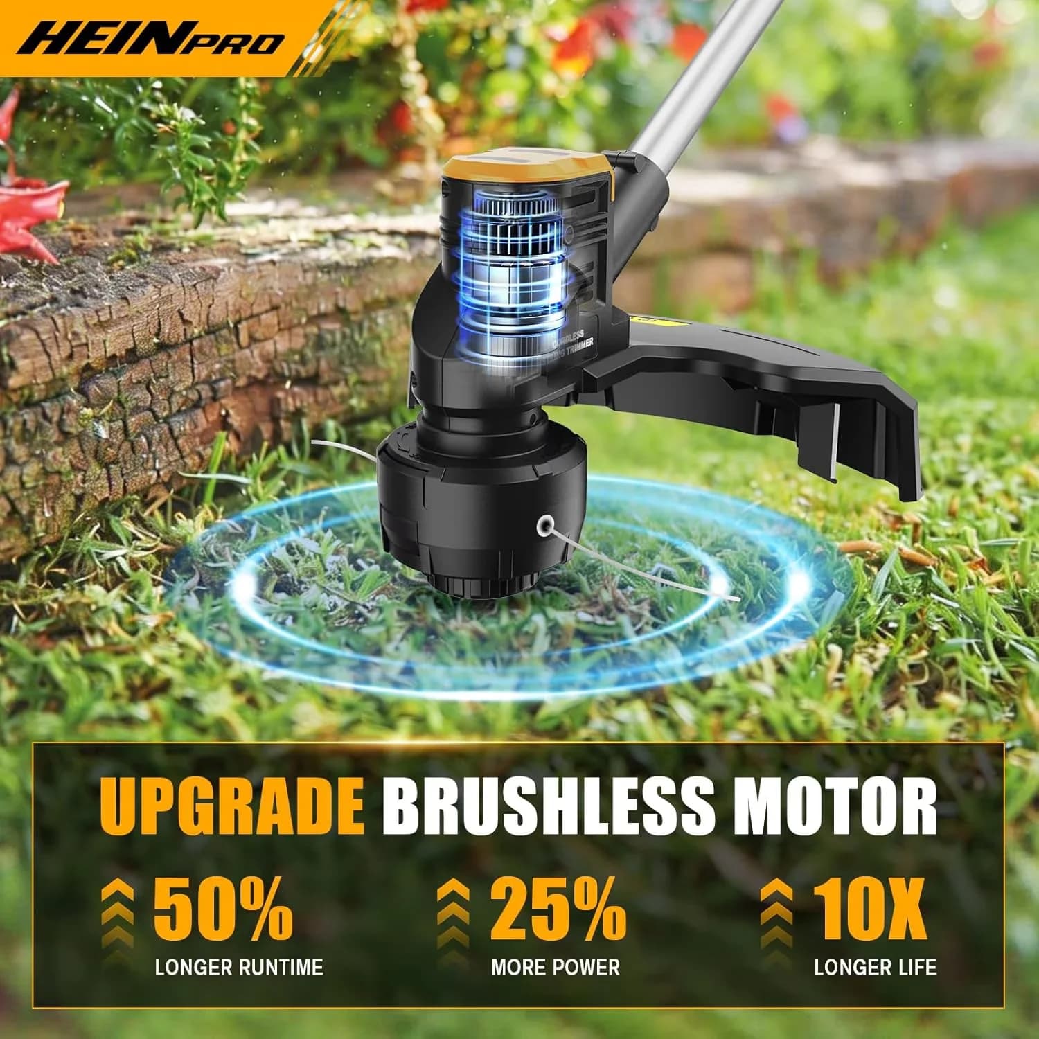 Professional String Trimmer with 20V, NOTE: Battery and charger not included!, Electric Weed Wacker (Includes 2 Spools) - Model 90DB7A