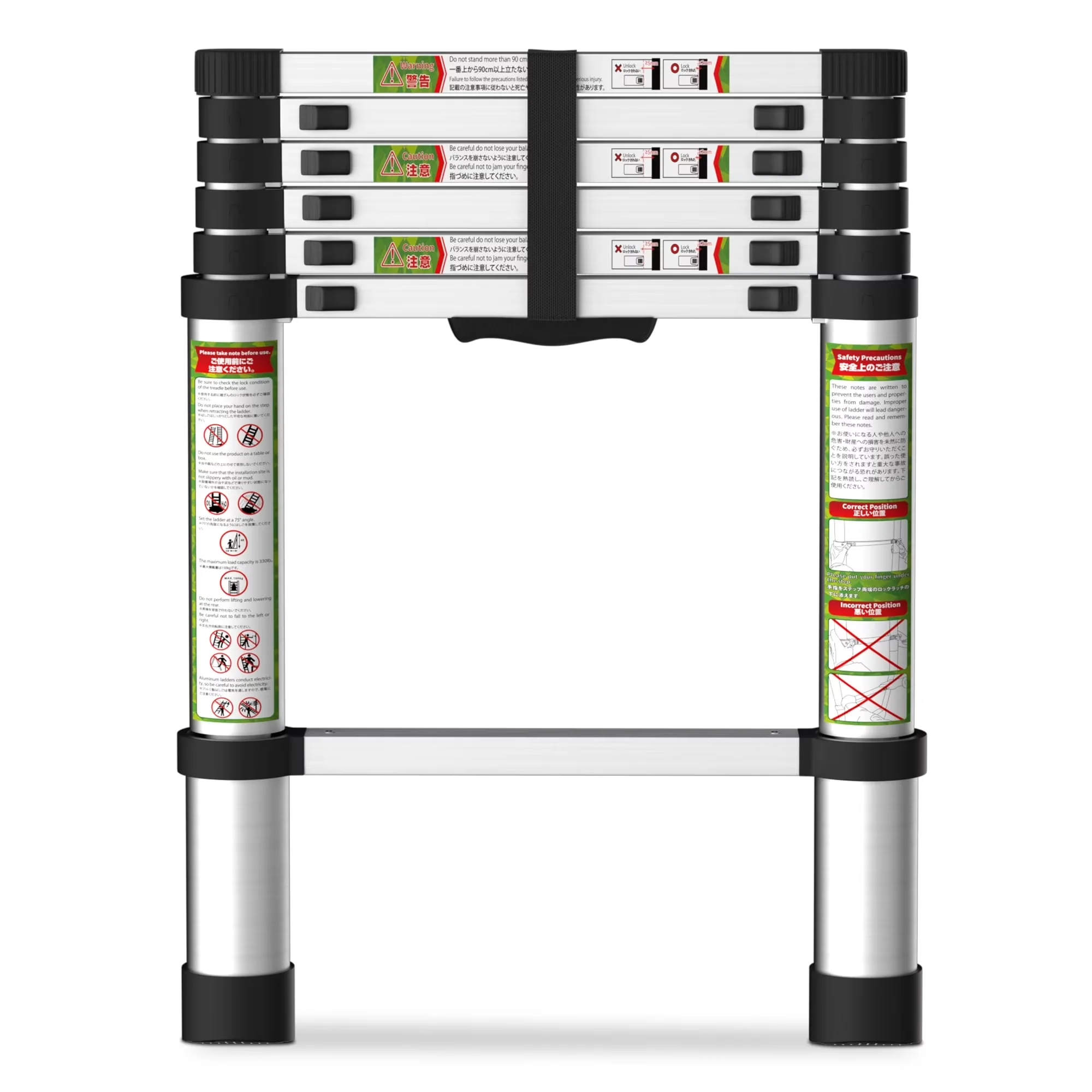Efficient Ladders And Step Stool with Ultralight Weight, Telescoping - Aluminum Silver for Outdoor Model DEA213