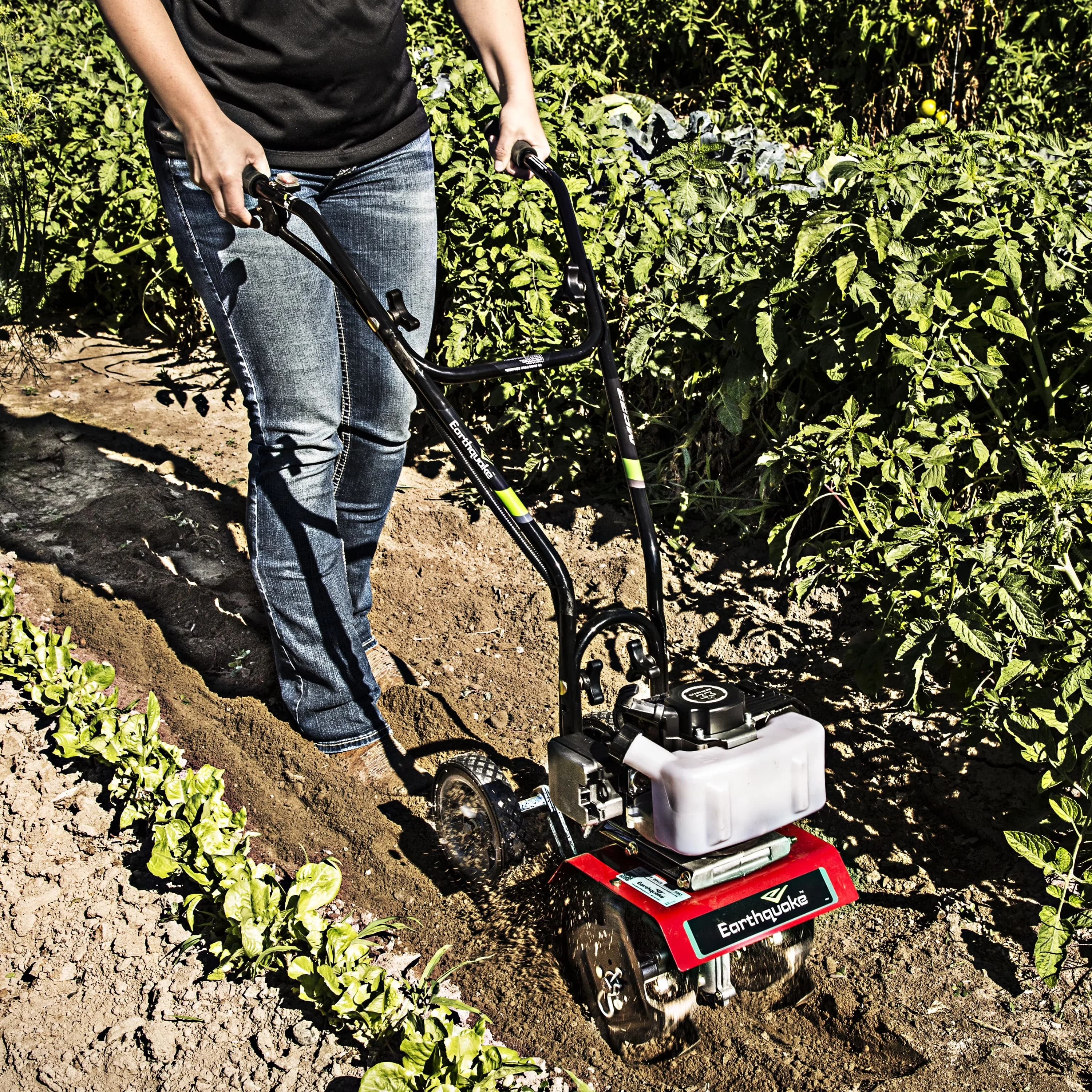 Modern Trillers Cultivator with Variable-speed throttle control, Stow-away transport wheels, MC33 Mini Tiller - Model 6A5528