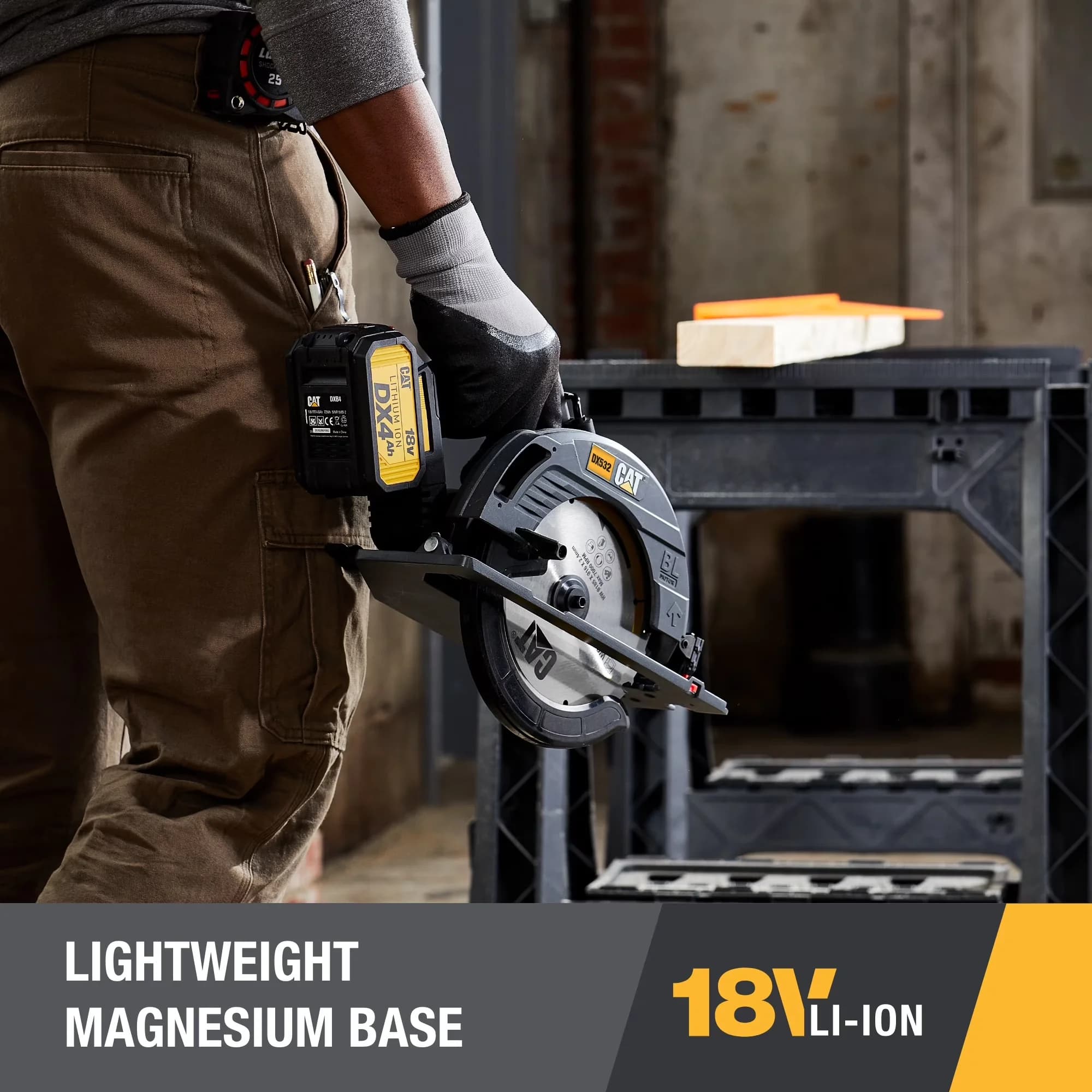 Power Saw Modern with Battery, 18V, Caterpillar Cat® DX532 18V 1 - Residential Grade Model 7E1E1C