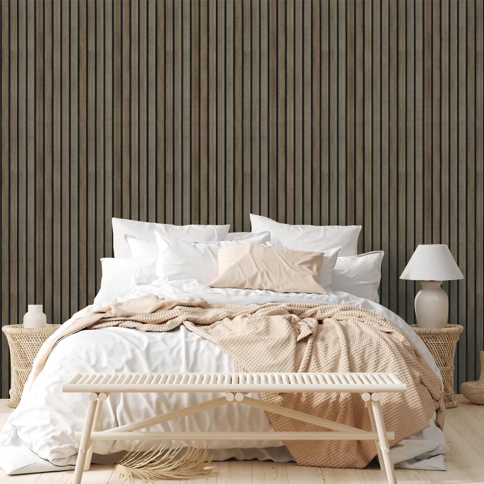 Compact Wallpaper with Waterproof, Durable, Removable - Brown Pvc Wood Model 68F2C7