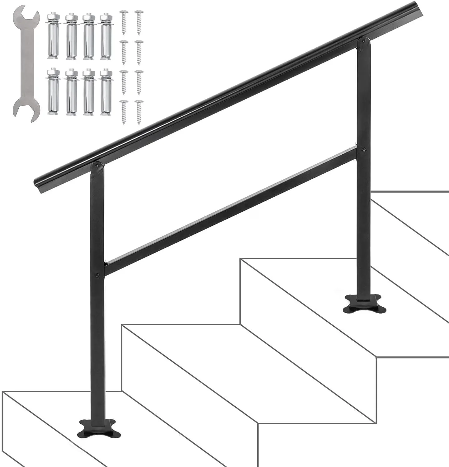 Professional Building Material with Adjustable - Black Aluminum Alloy 3-4 Model BABBAF
