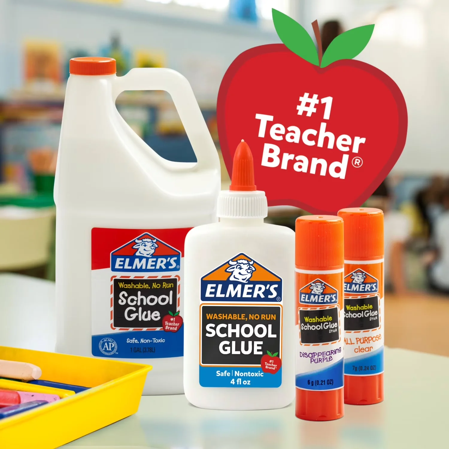 Durable Adhesives Glues In Paint Supplies Tool with 5 min Dry Time, Liquid School Glue, Safe, nontoxic washable school glue - Clear Model 63E7C2