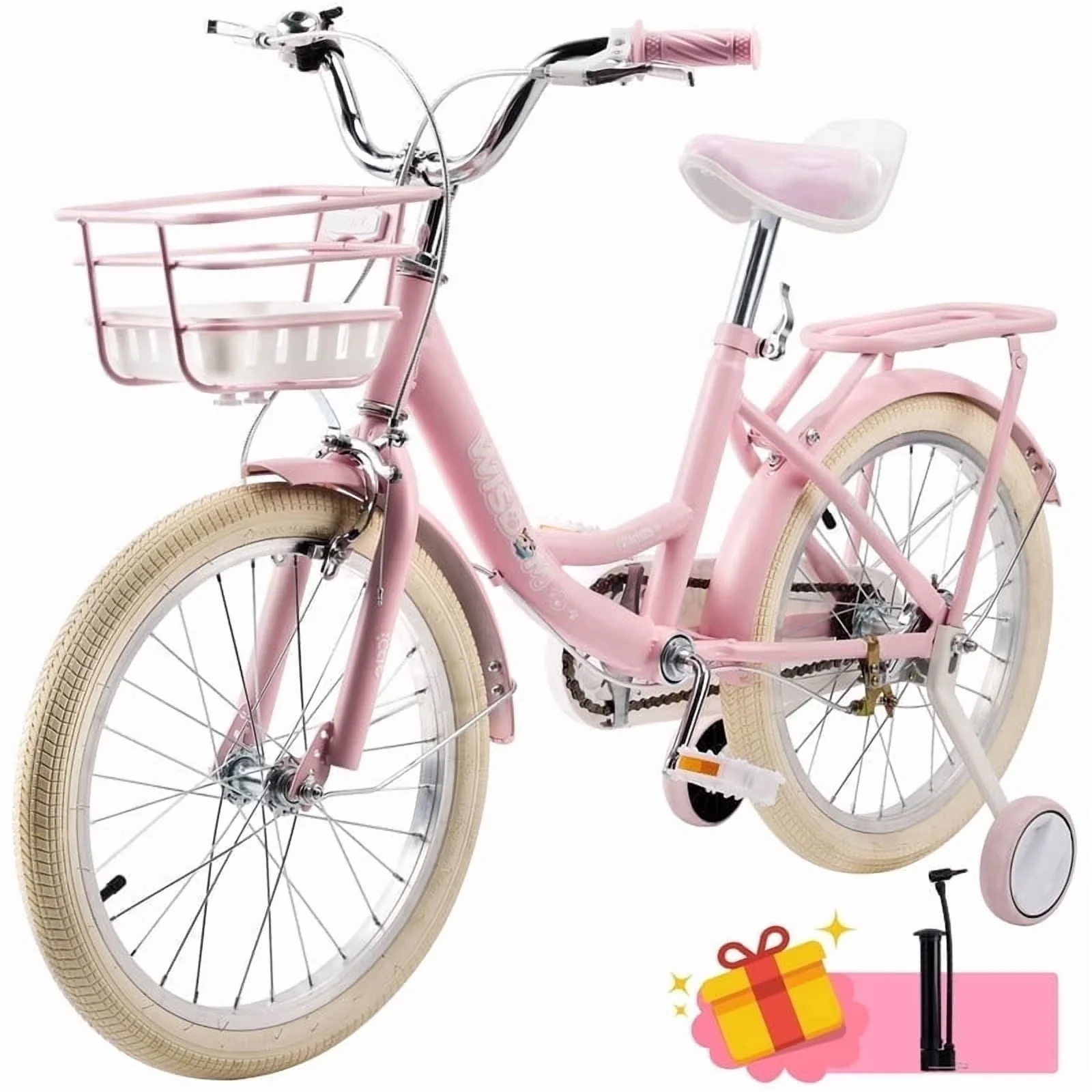 Sleek Cruiser Bike with Adjustable Seat Height, Adjustable Handlebar Height, Kids Bicycles - Pink Model 87CB7E