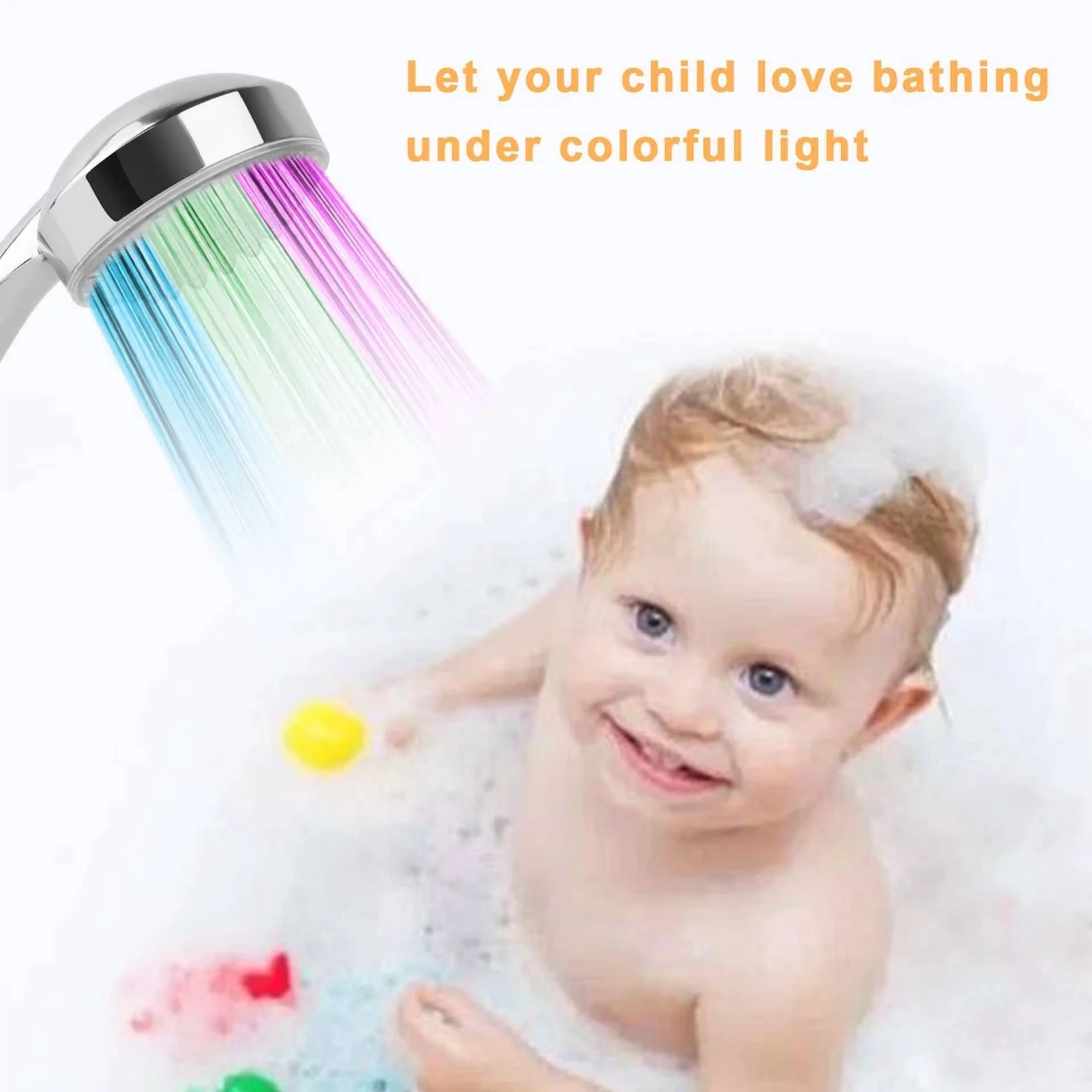Premium Shower Head with LED - Multicolor Colorful - Satisfaction Guaranteed Model E1E5A7