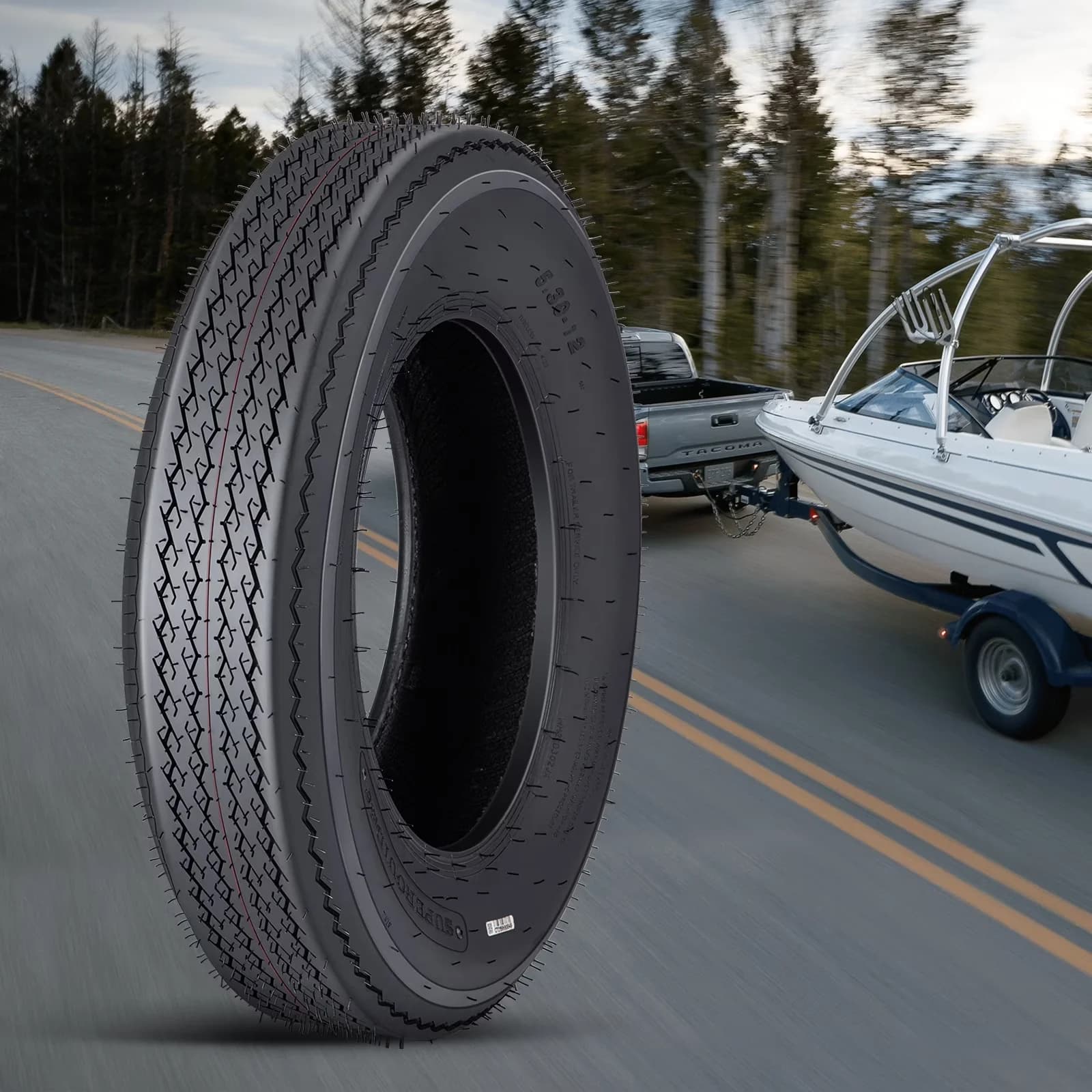 Stylish Atv Tire with All-Weather, Durable Replacement, All-Weather Trailer Tires Set - Model DEF8FC