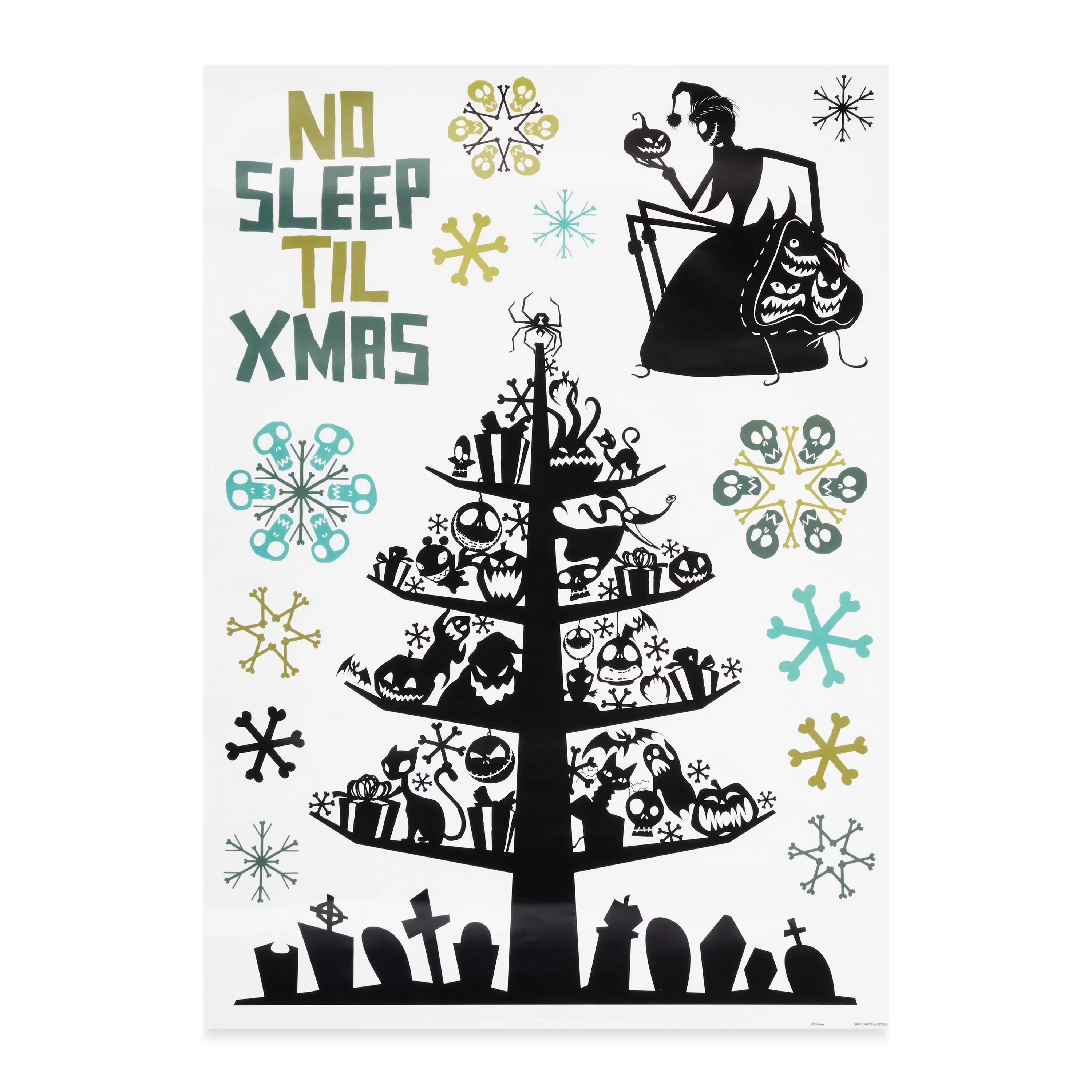 Durable Wallpaper Wall Decals Wall Covering with Reusable - Black Vinyl Model 66F313