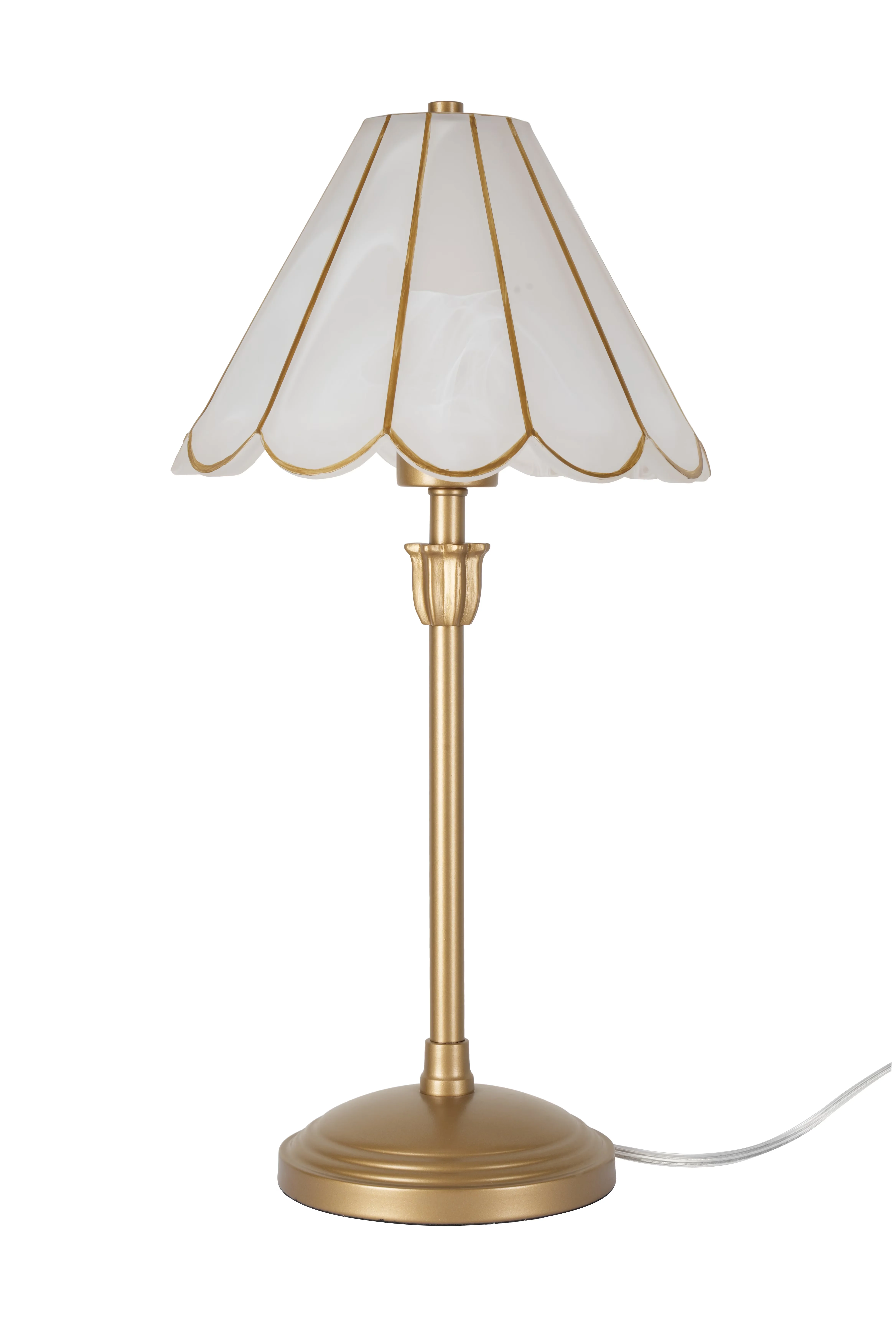 Quality Lamp with Incandescent, Tiffany Lamps, Standard Lamps - Gold, White Metal Model C80F8B