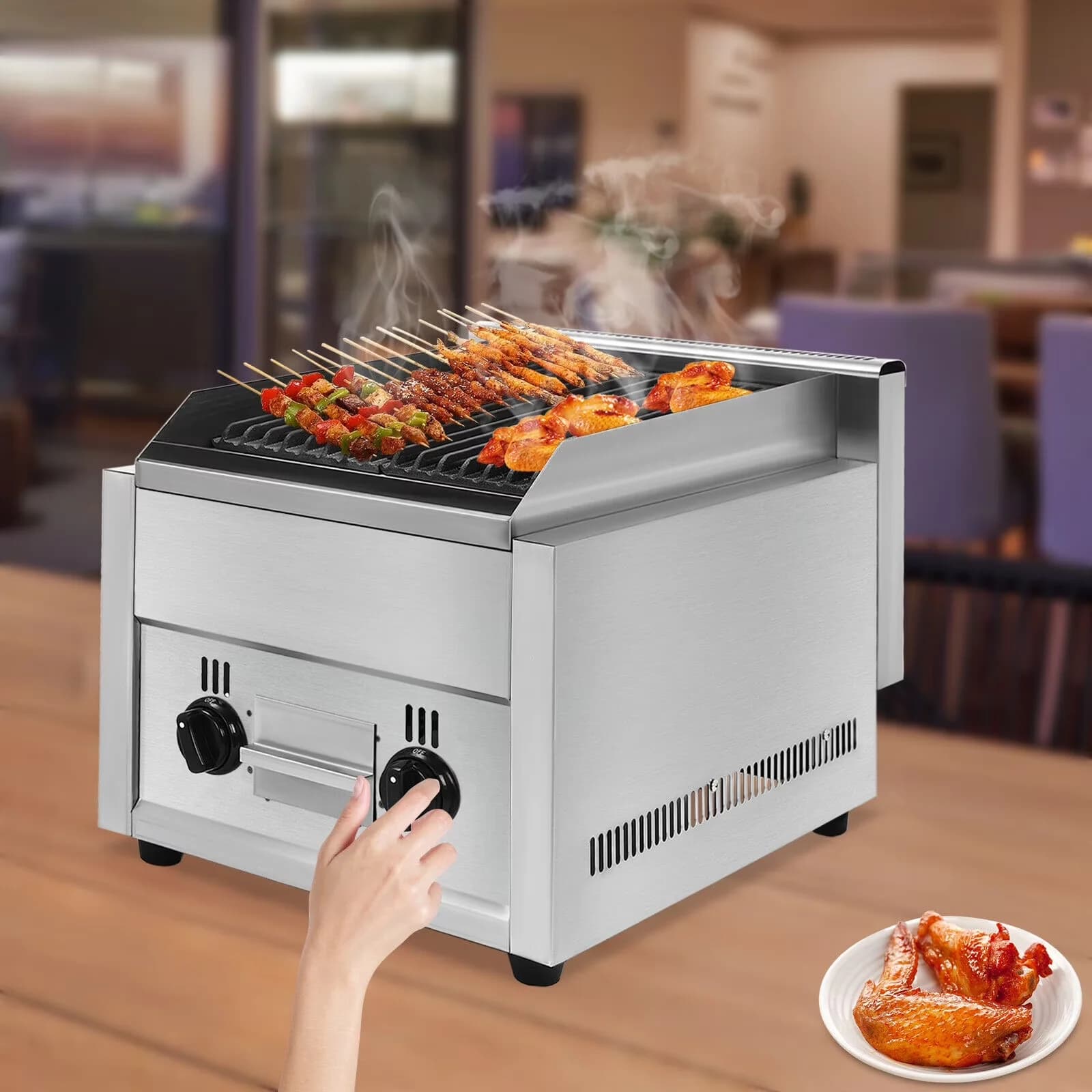Classic Gas Grill - Cast Iron Silver Burner - Built to Last Model F8AD89
