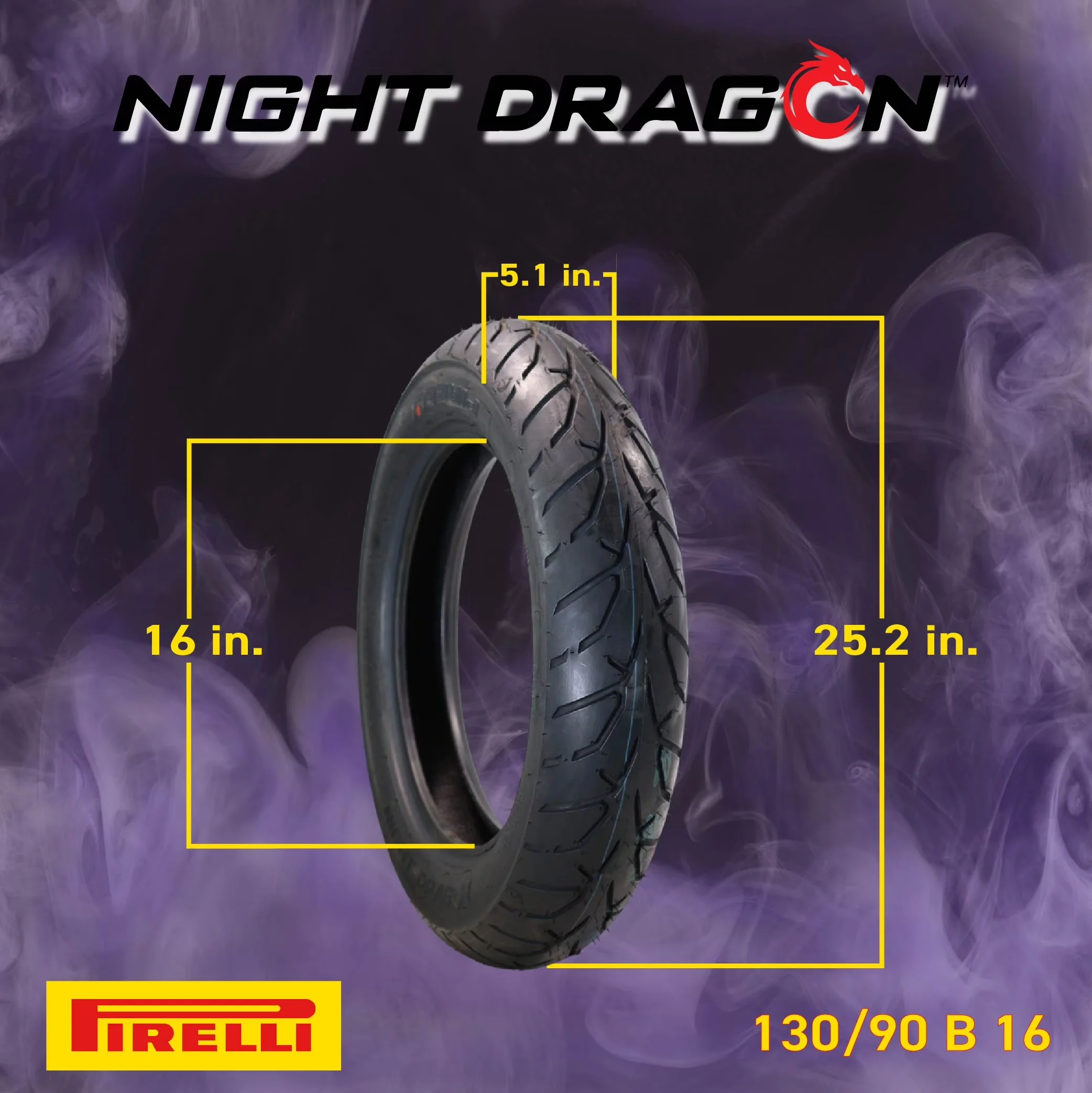 Essential Motorcycle Tire with 67V, High-Speed, Superior Traction & Handling - Black Model B90256