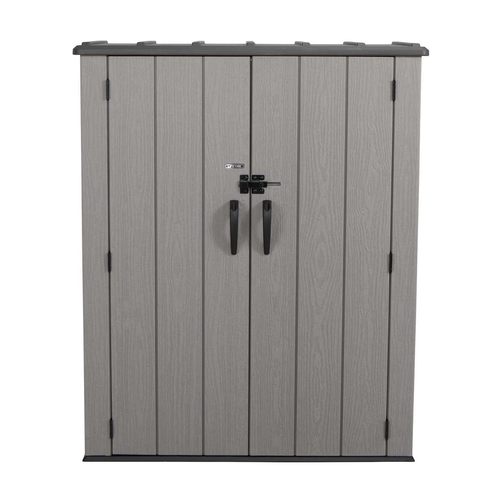 Stylish Shed with 53 cubic feet, Gray () - Gray High Density Polyethylene Model 1D9326