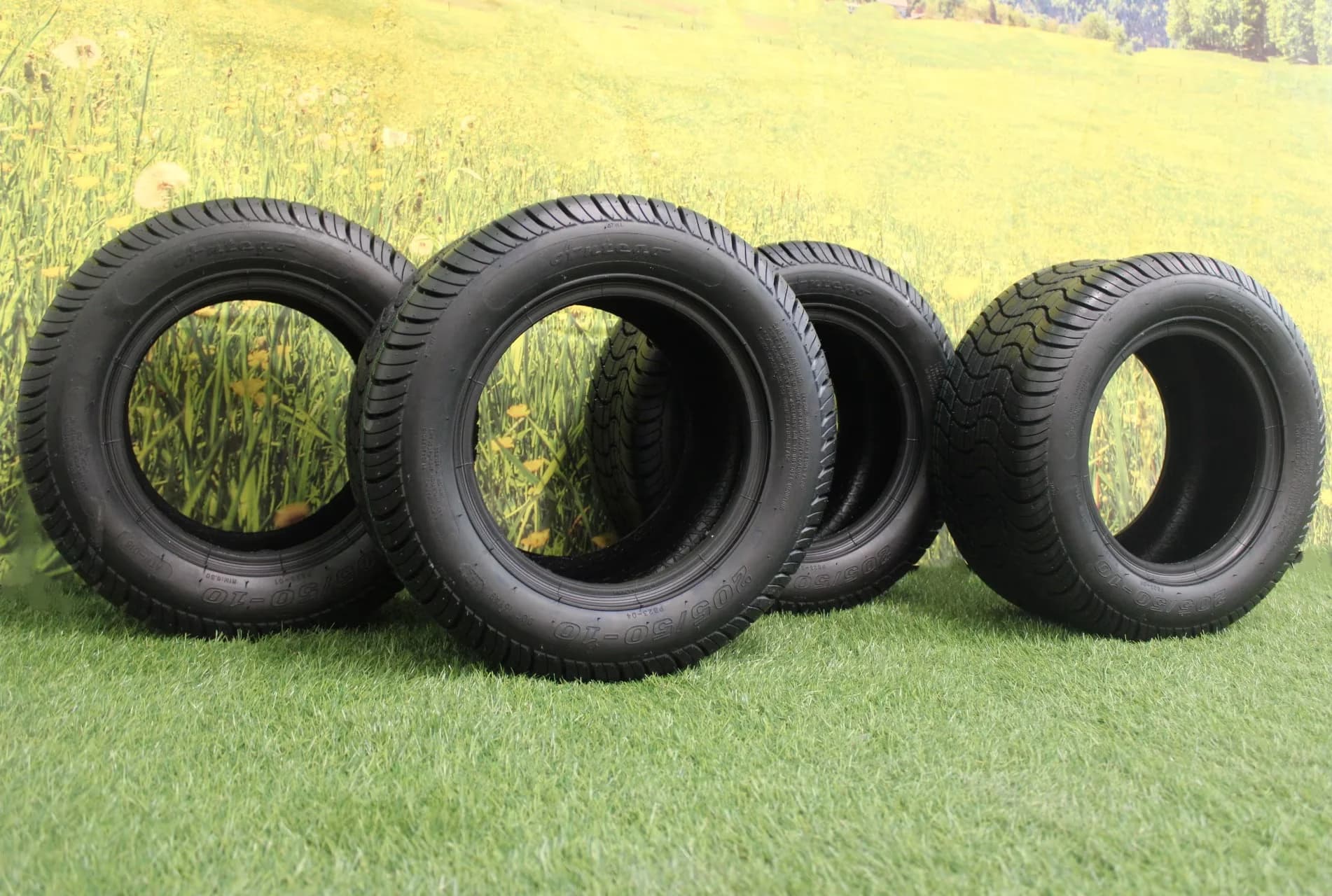 Professional Golf Cart Tire with 205/50-10 4 Ply 4 Count - Durable Build Model 006176