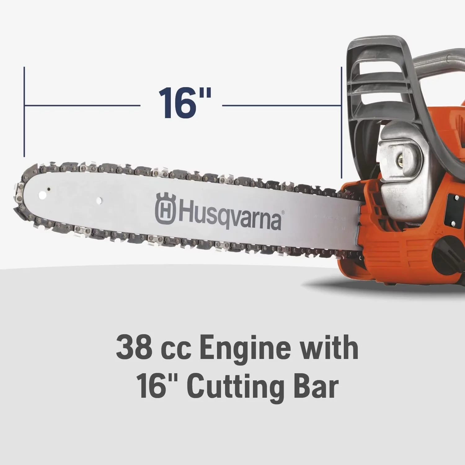 Durable Chainsaw with Automatic Chain Oiler, Gas 135 Mark II, 2.1 HP - Orange Model A53BCE