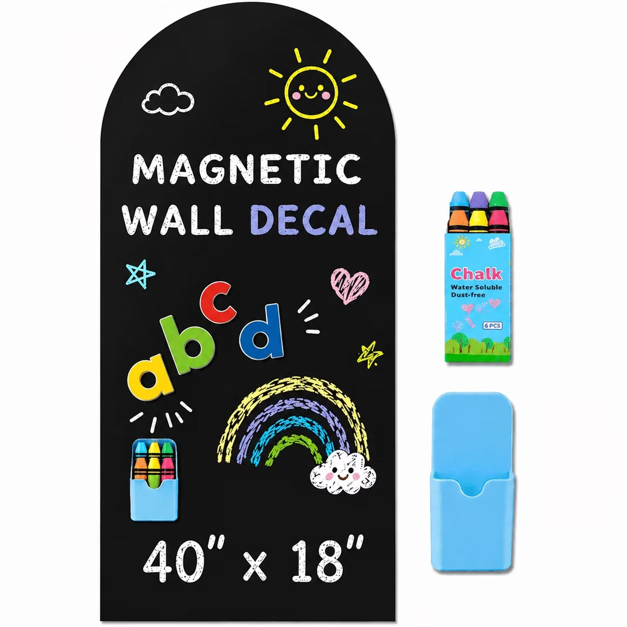 Versatile Wallpaper Wall Decals Wall Covering - Black Rubber Magnetic + Pvc Surface Model 1F2A67