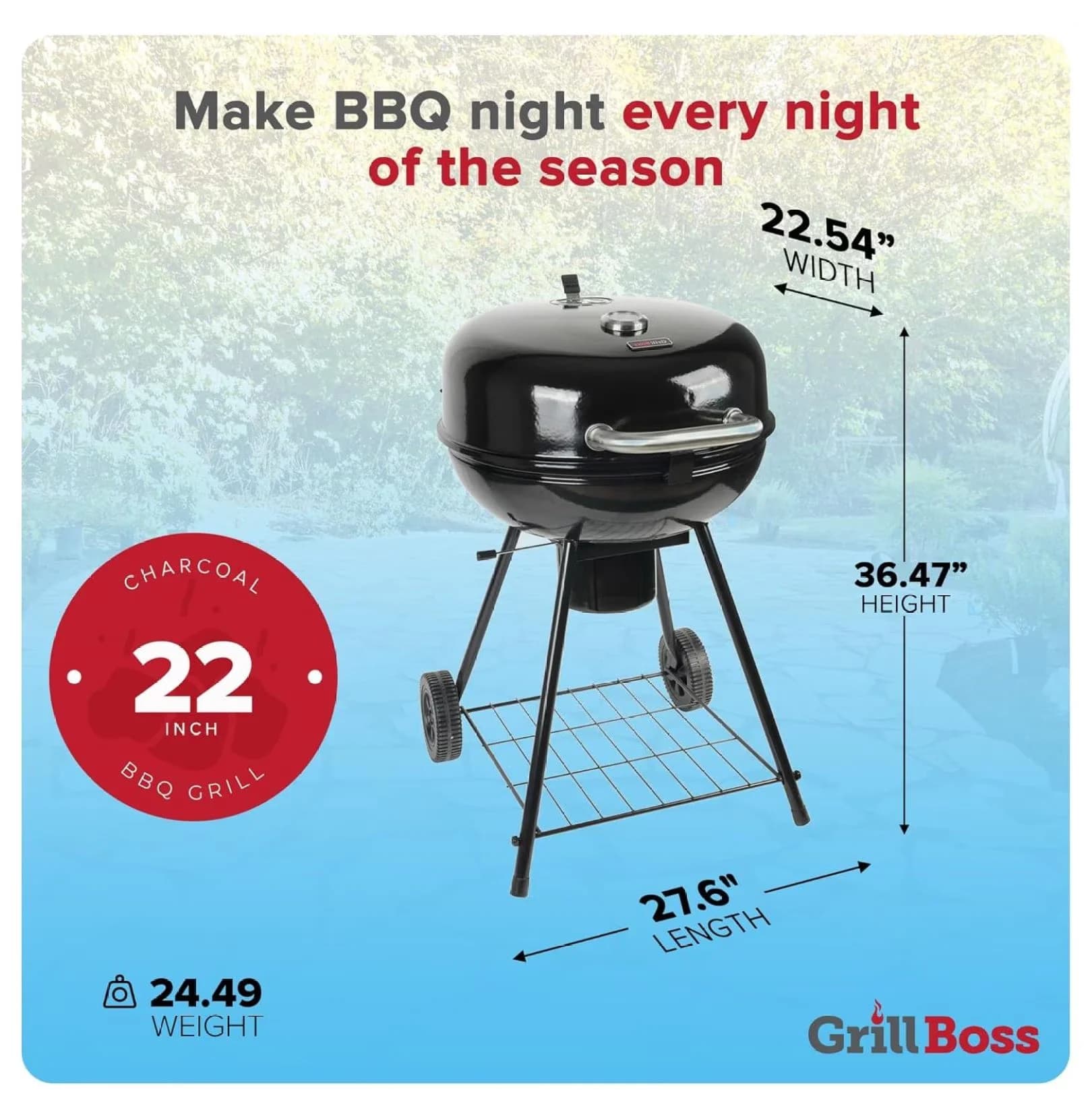 Innovative Flat Top Grill with Portable, Catcher & Wheels, Charcoal Kettle for Outdoor, Camping - Model 538083