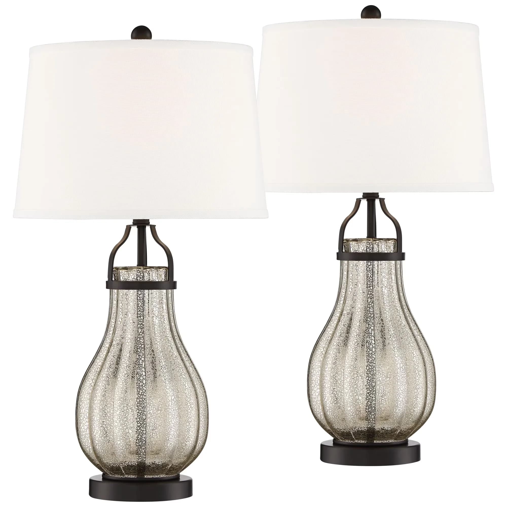 Durable Lamp Set with Incandescent, Contemporary - Silver Metal 1/2 - Modern Design Model B3FE29