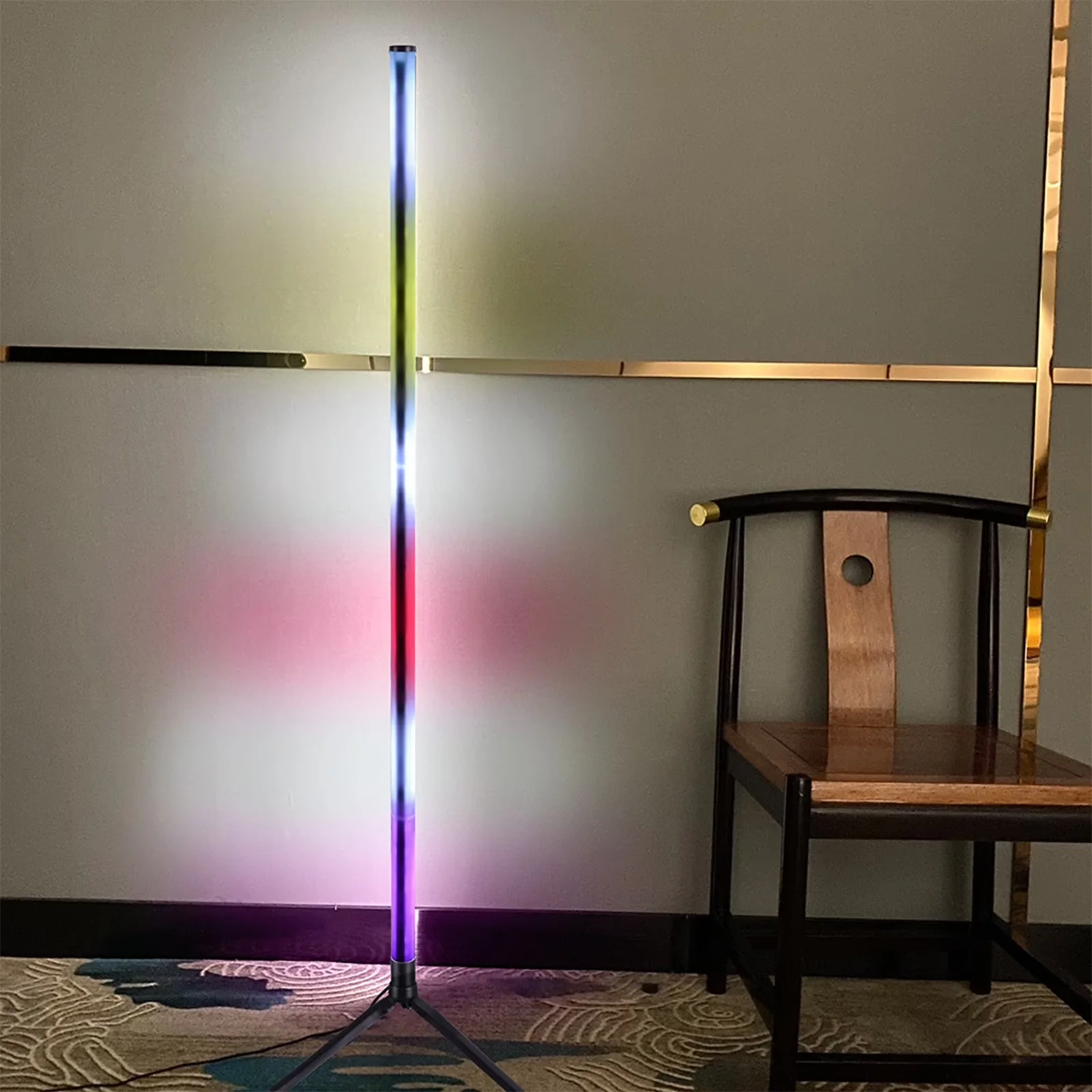 Quality Floor Lamp with LED, French Country - Aluminum Alloy+Pc Black for Living Room Model 2CF979