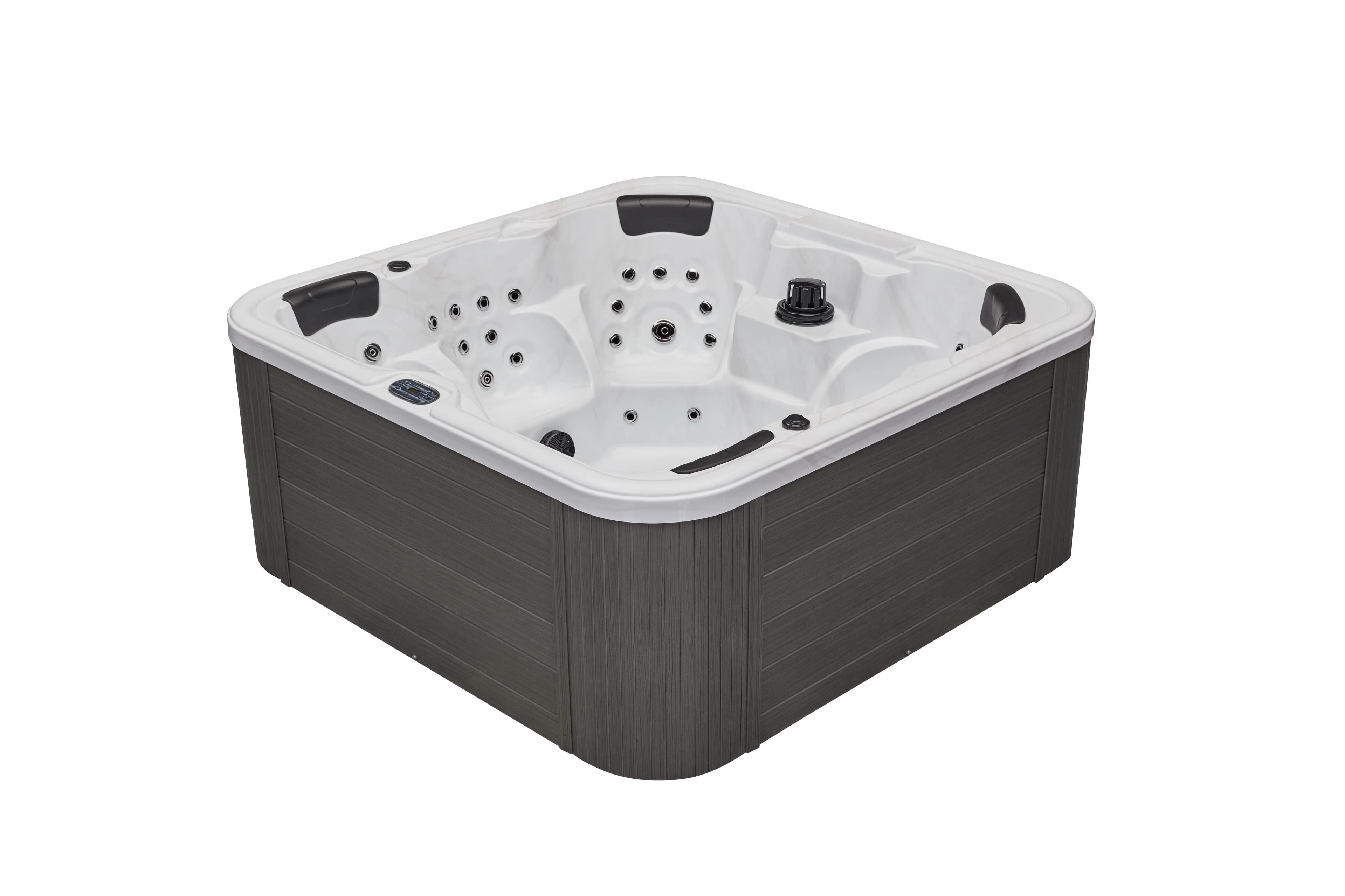 Stylish Hot Tub with LED, Uv Resistant, Eclipse 6 Person 51 Jet - Gray Model 0F9D6D