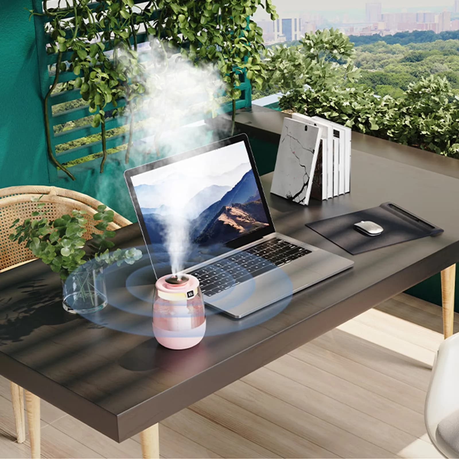Essential Humidifier with Battery, Taicans Humidifiers - Pink for Bedroom Model 1362D0