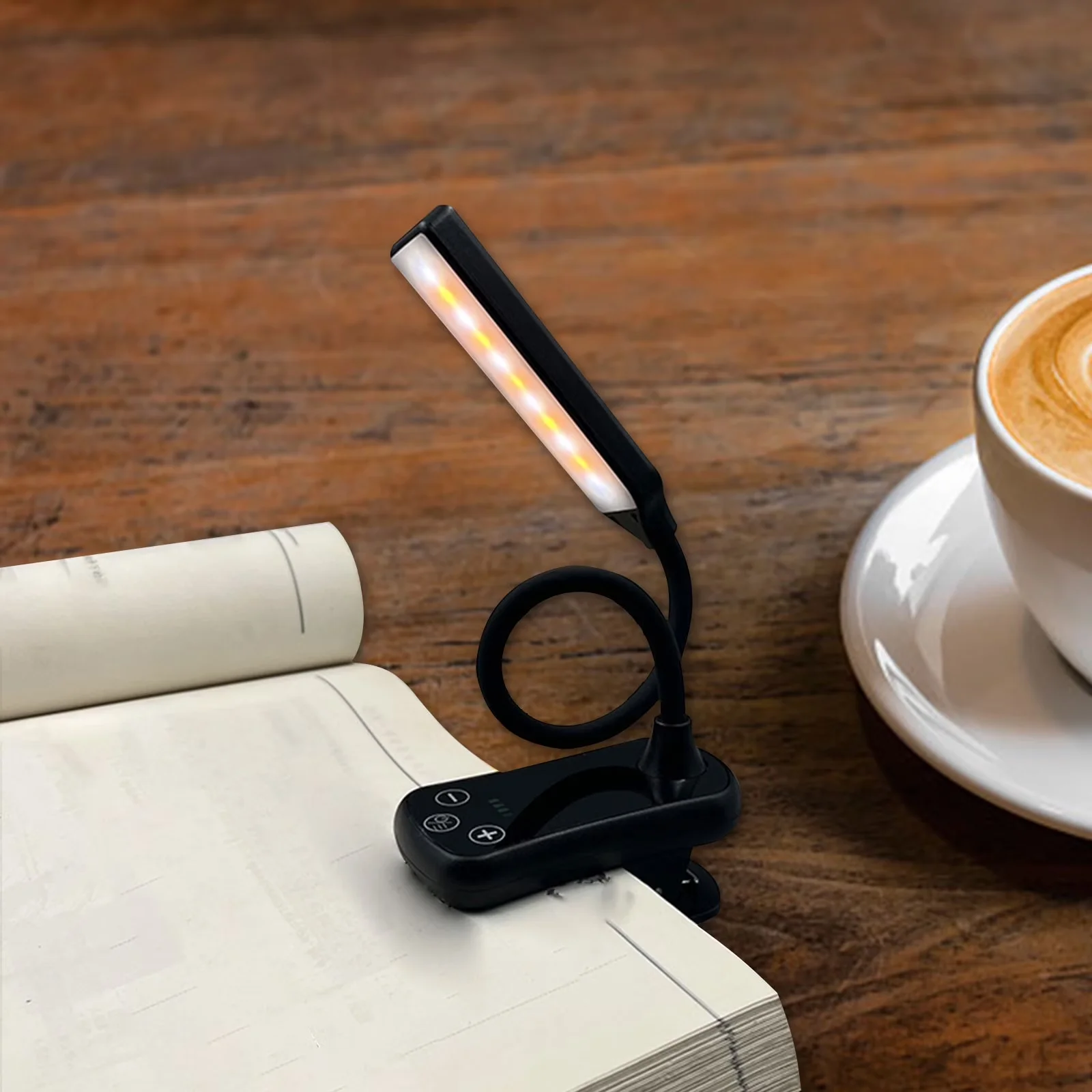 Quality Desk Lamp with LED, Battery, LED Rechargeable Night Light Book Lights - Black Abs for Dorm Model 7E2259