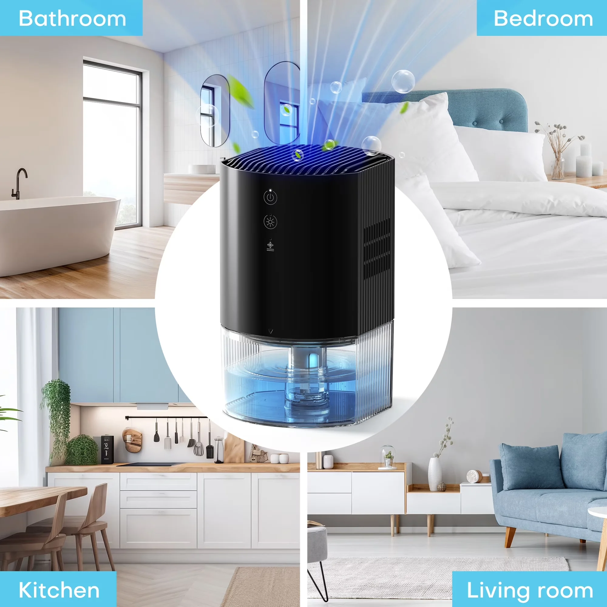 Professional Dehumidifier with LED, 33Oz Small Dehumidifiers - Satisfaction Guaranteed Model 16F610
