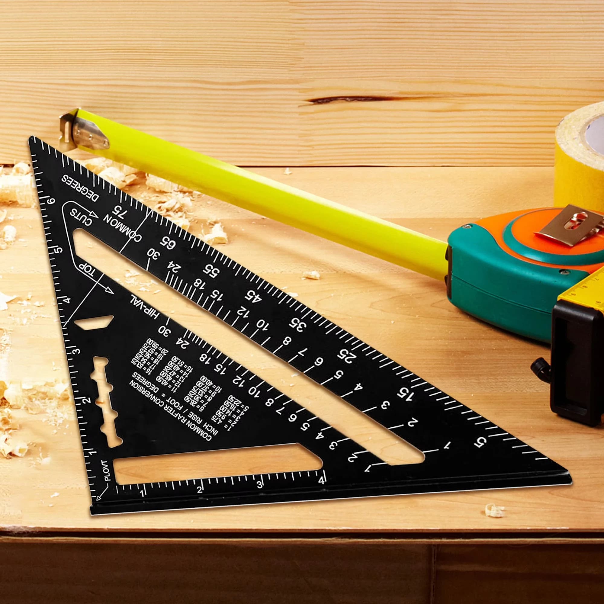 Efficient Measuring Layout with Durable - Alloy Metal Black 12 Inch - Commercial Quality Model 40816A