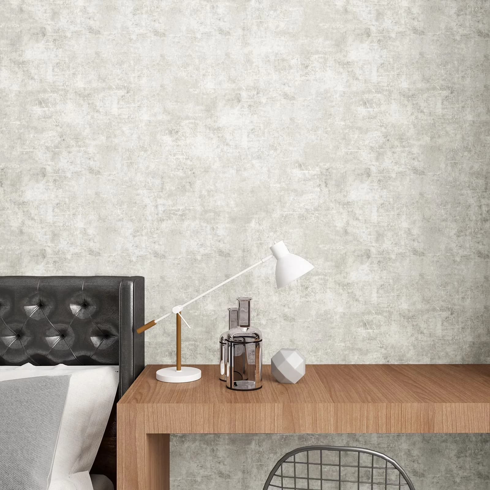 Wallpaper Wall Decals Wall Covering Classic with Waterproof, Patterns: Distressed concrete, Color: Grey - Vinyl Gray Model 515C14