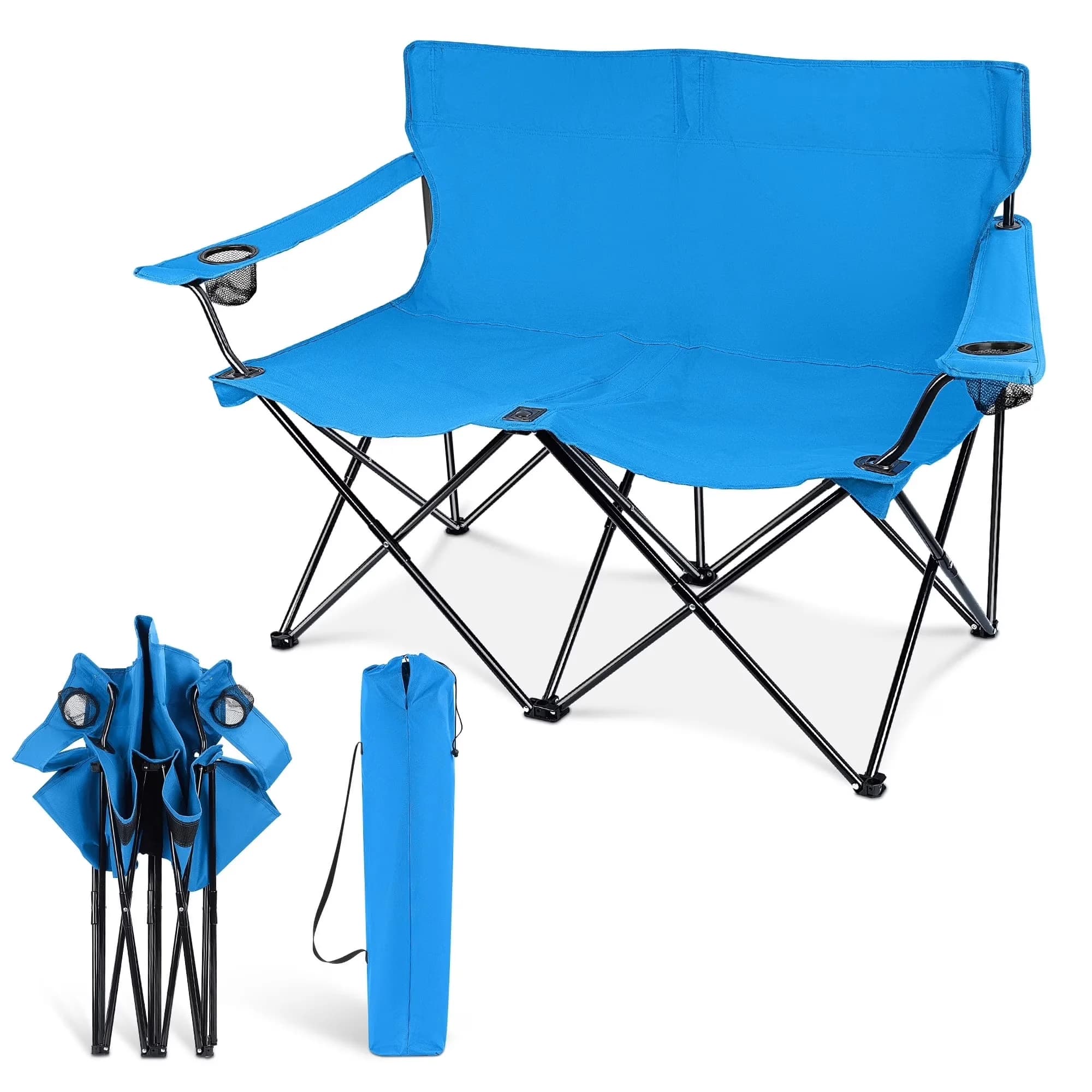 Compact Beach Chair with Foldable, Collapsible - Blue Aluminium Alloy for Large, Outdoor Model E9E591