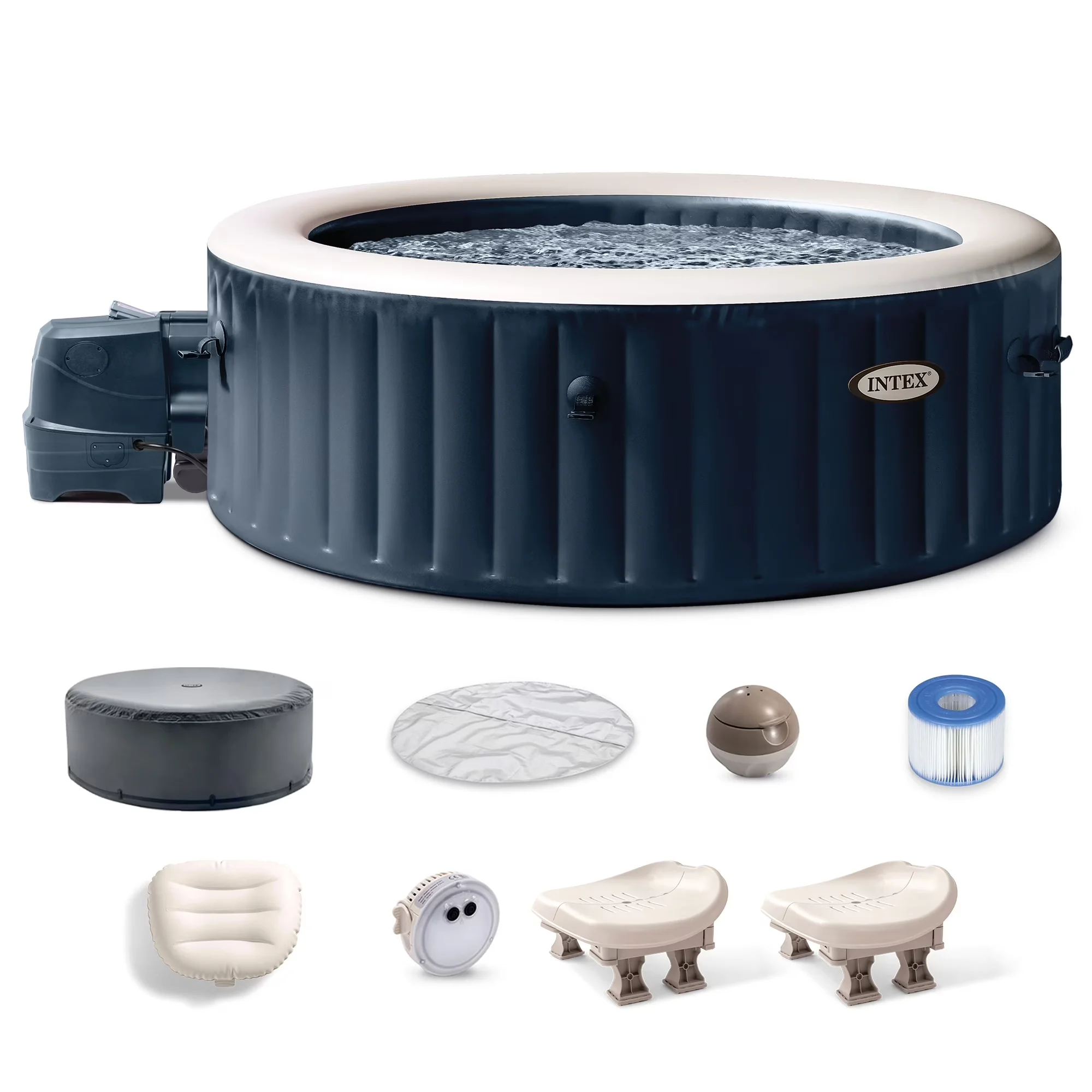 Hot Tub Reliable with Led Display, Inflatable - 2 Pack - Compact and Portable Model 3E68CF